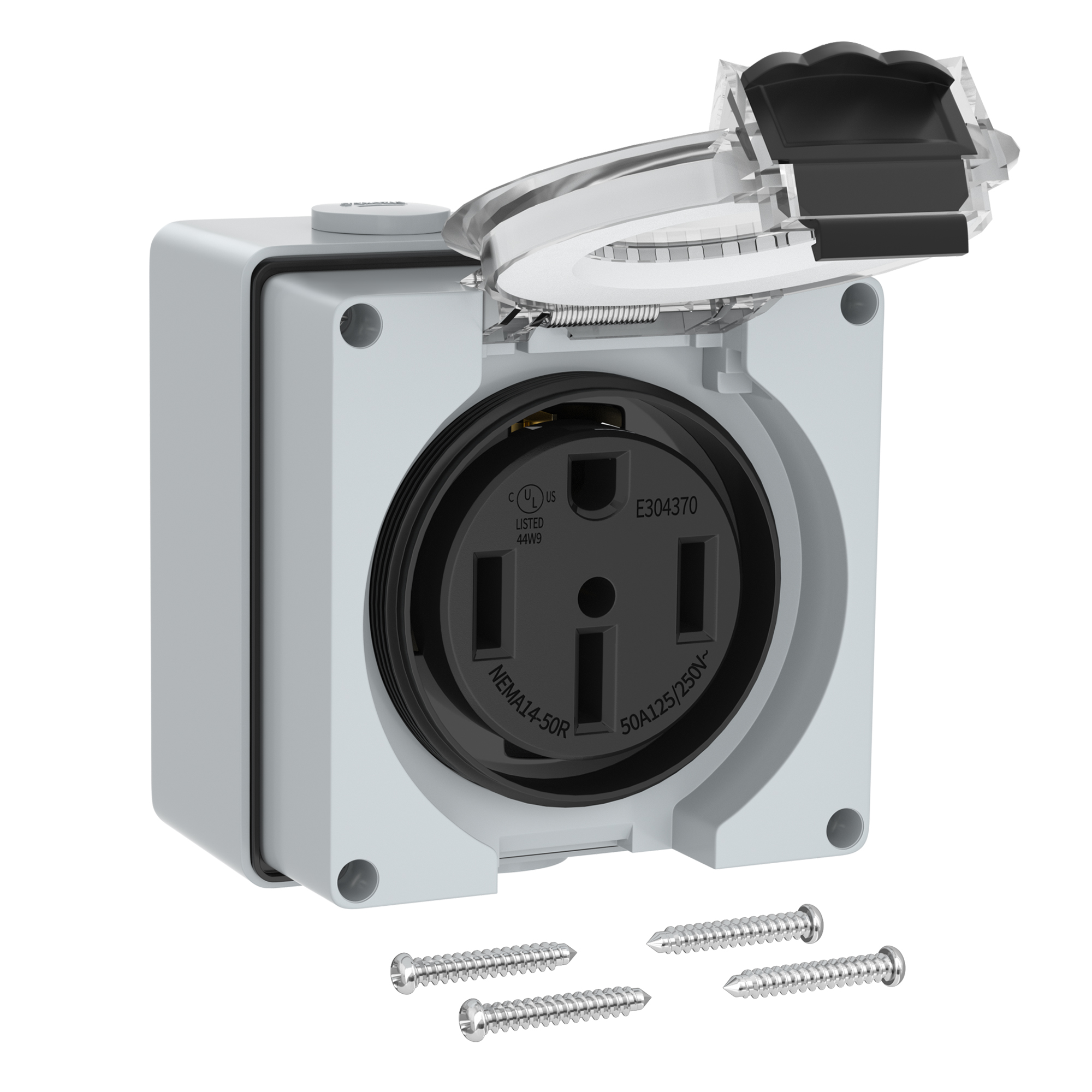 POP-2-50A Weatherproof 125V/250V RV 50 Amp Outlet Box – Nema 14-50R