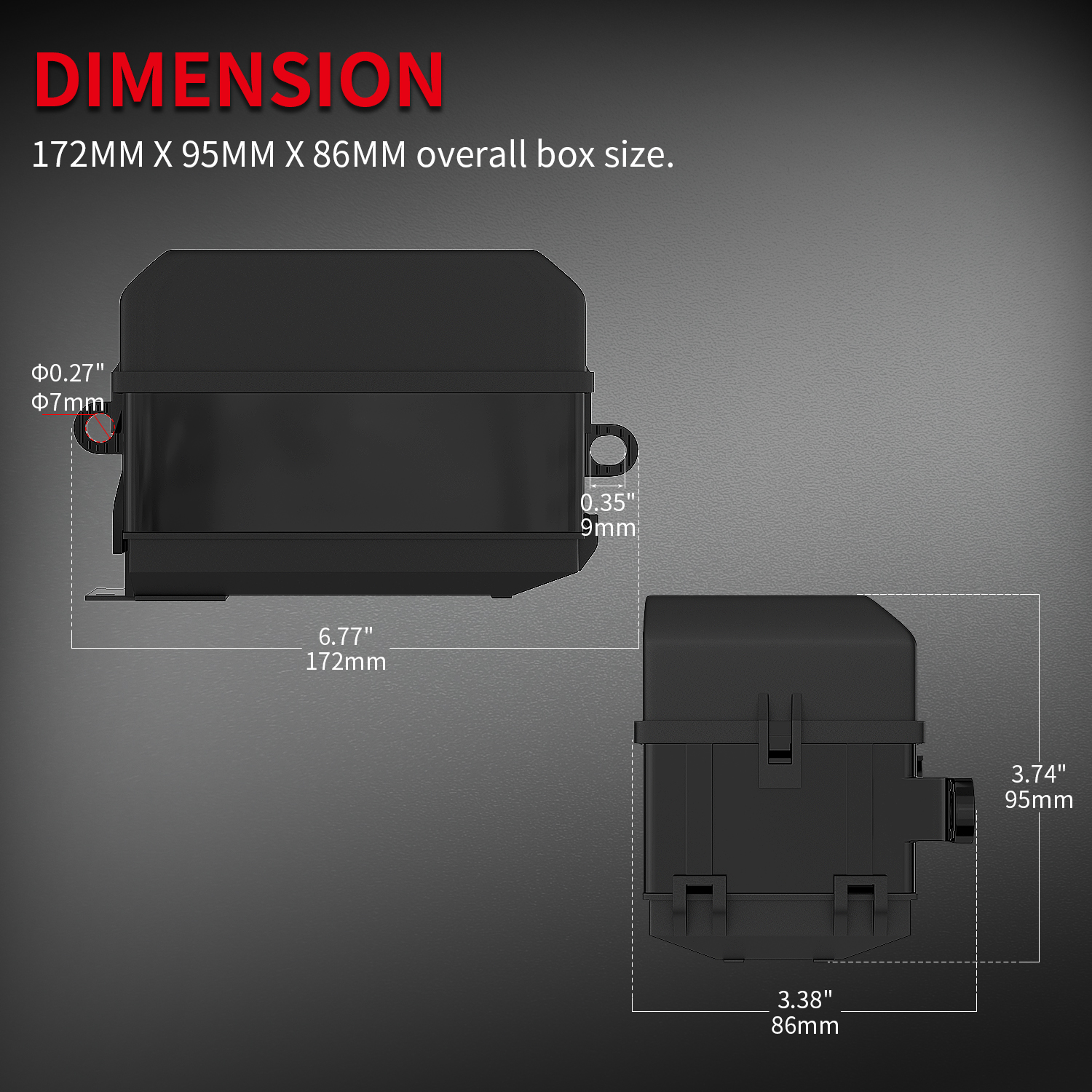 RB-R6F6-2-RF 6 Way 12V Relay Box Kit with 5-Pin Relays and ATC/ATO Fuses