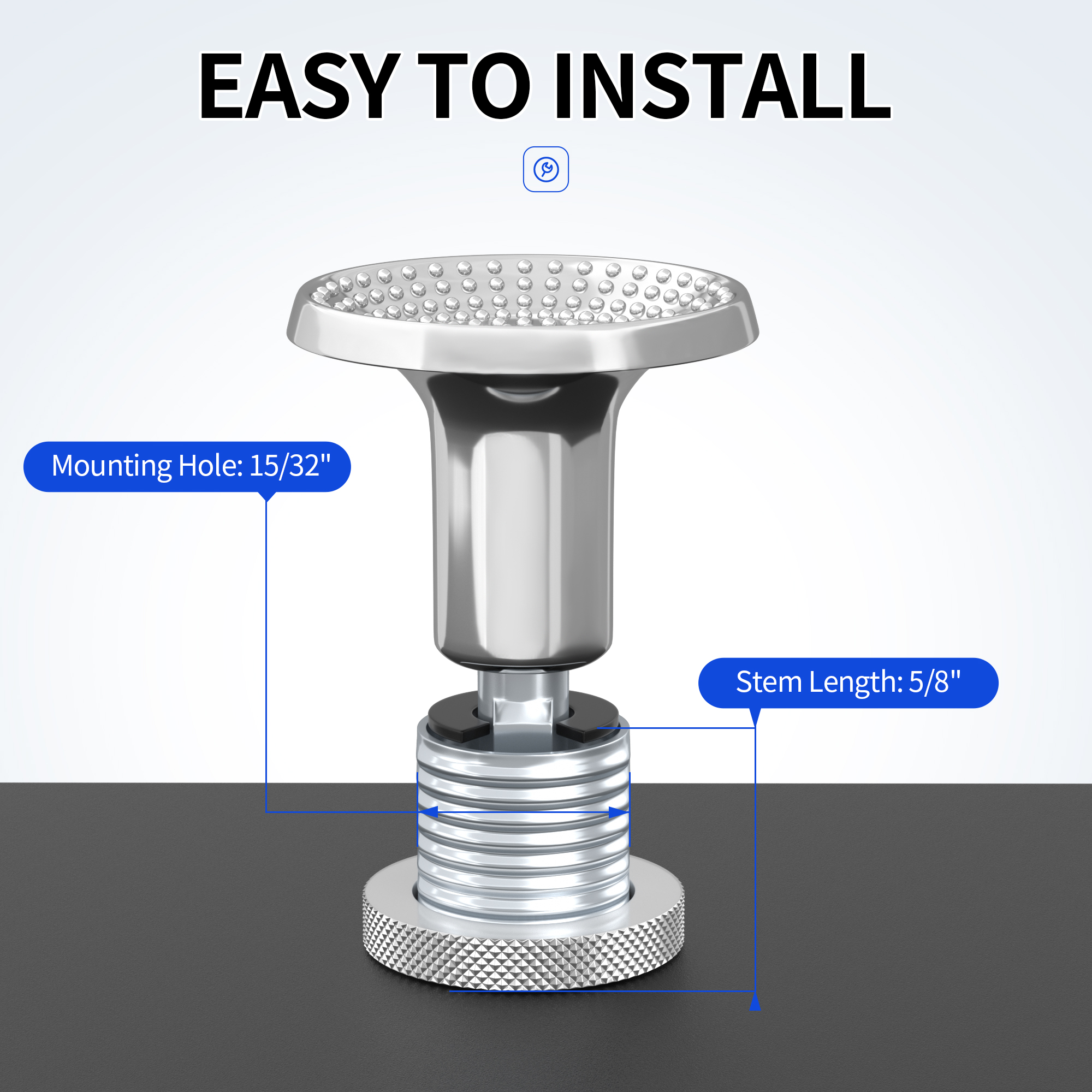 ASW-072 75 Amp 6-28V DC ON-OFF Push Pull Switch with Chrome-Plated Knob