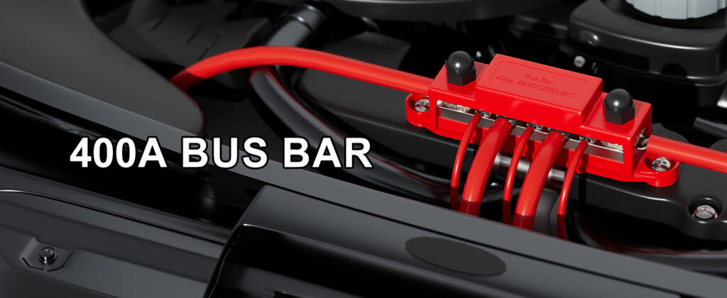 BB400-T6M8-C 400A Bus Bar with Six Studs Dimension