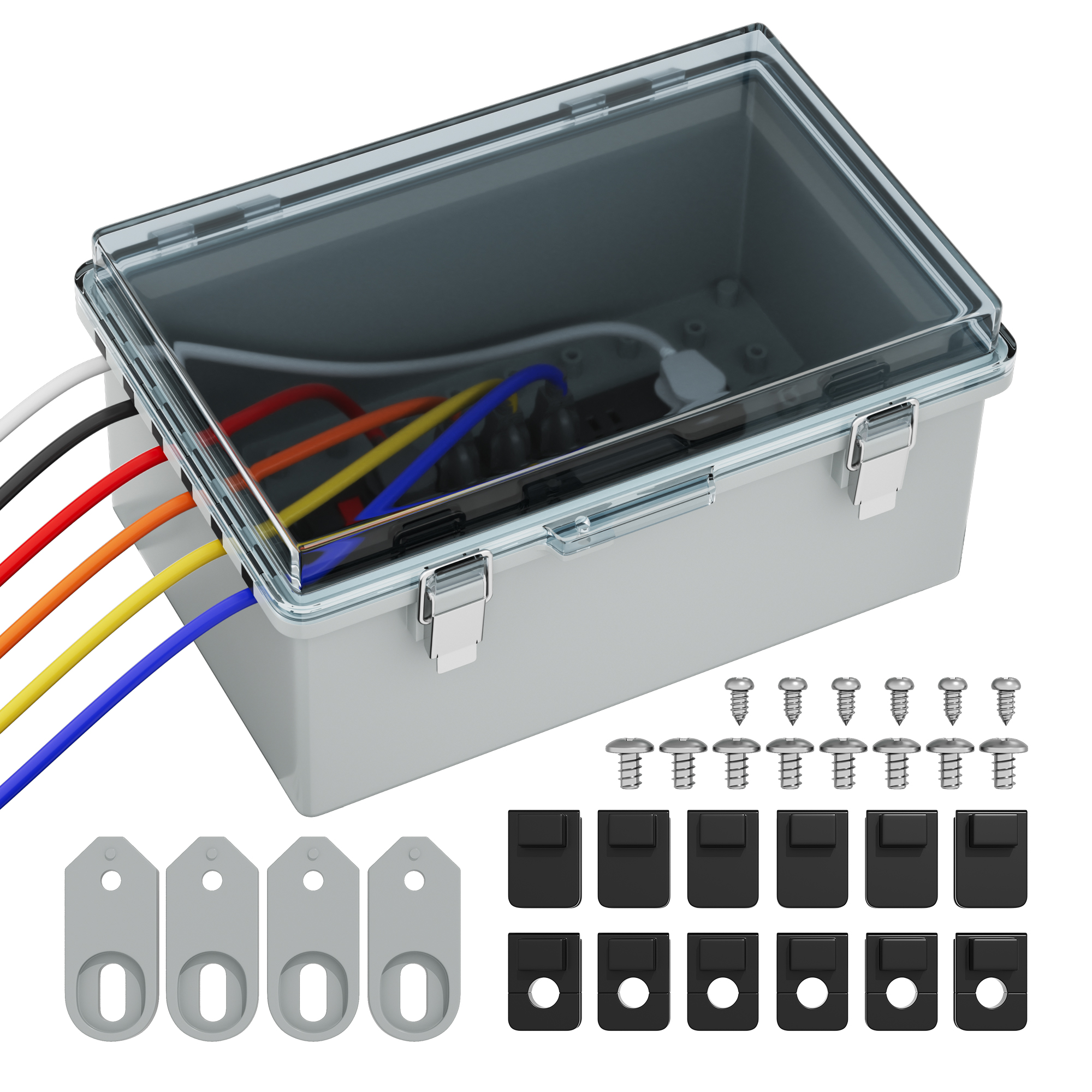 BG28X19X14T-2 Outdoor Power Strip Cord Electronics Box for 14 AWG/3C Cable – 11″x7.5″x5.5″