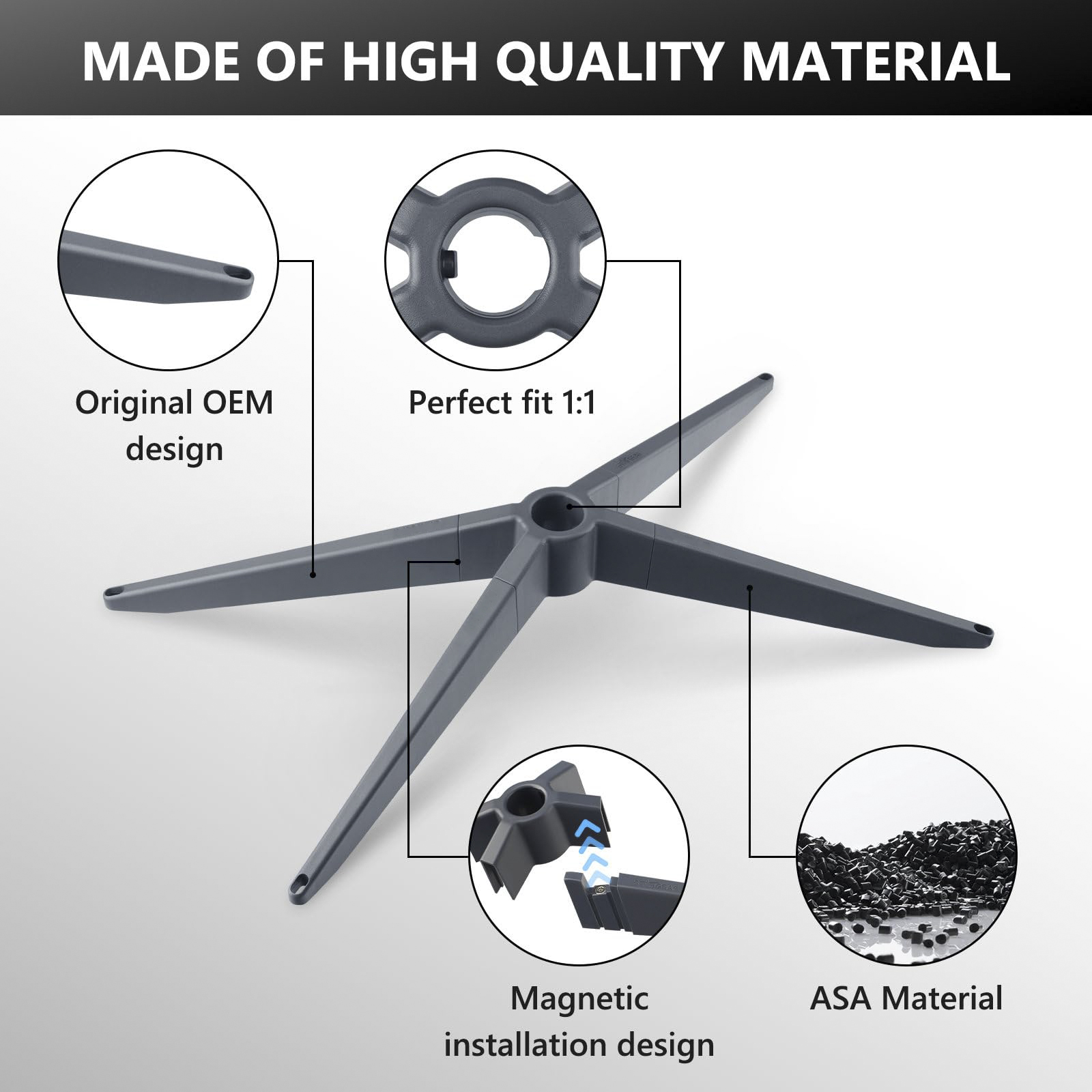 Starlink Gen 2 Dish Portable Detachable Magnetic Base Ground Mount