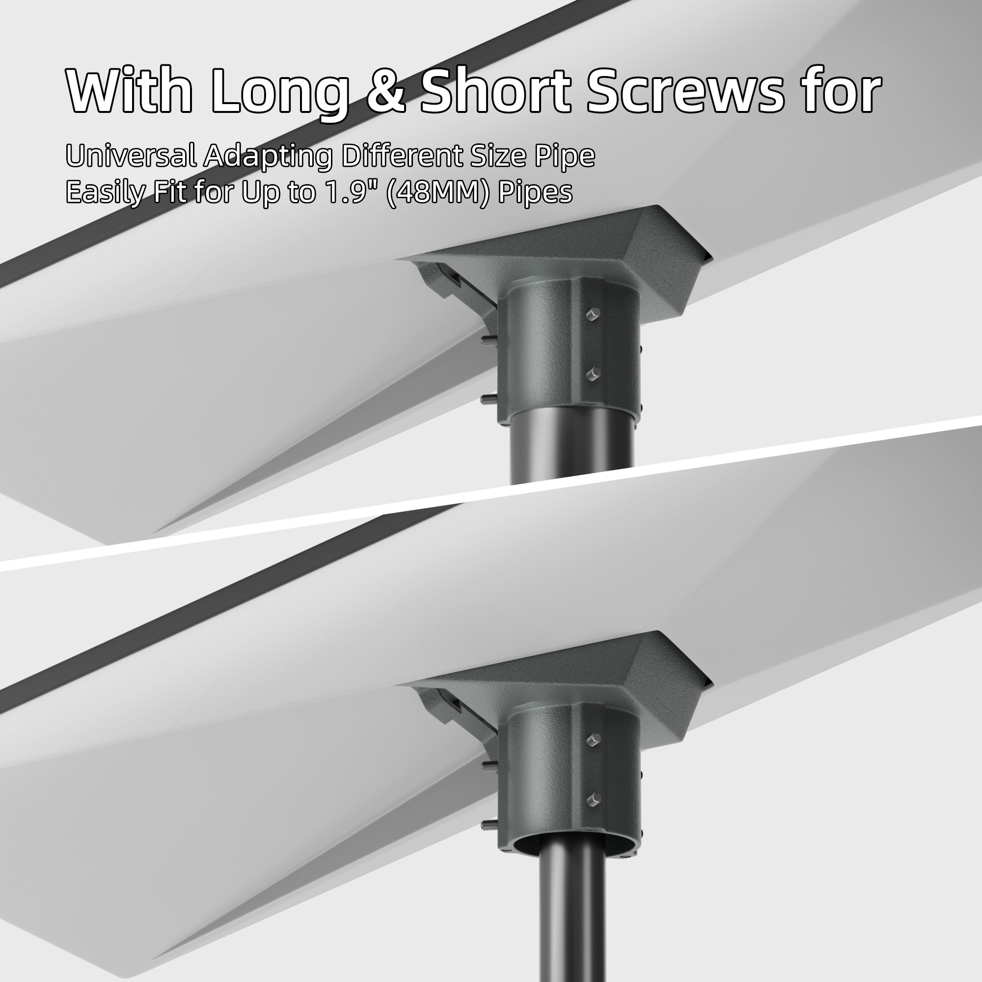 Starlink Gen 3 Dish Pipe Adapter Aluminum Mount Standard Kit fits Poles 0.98″-1.88″
