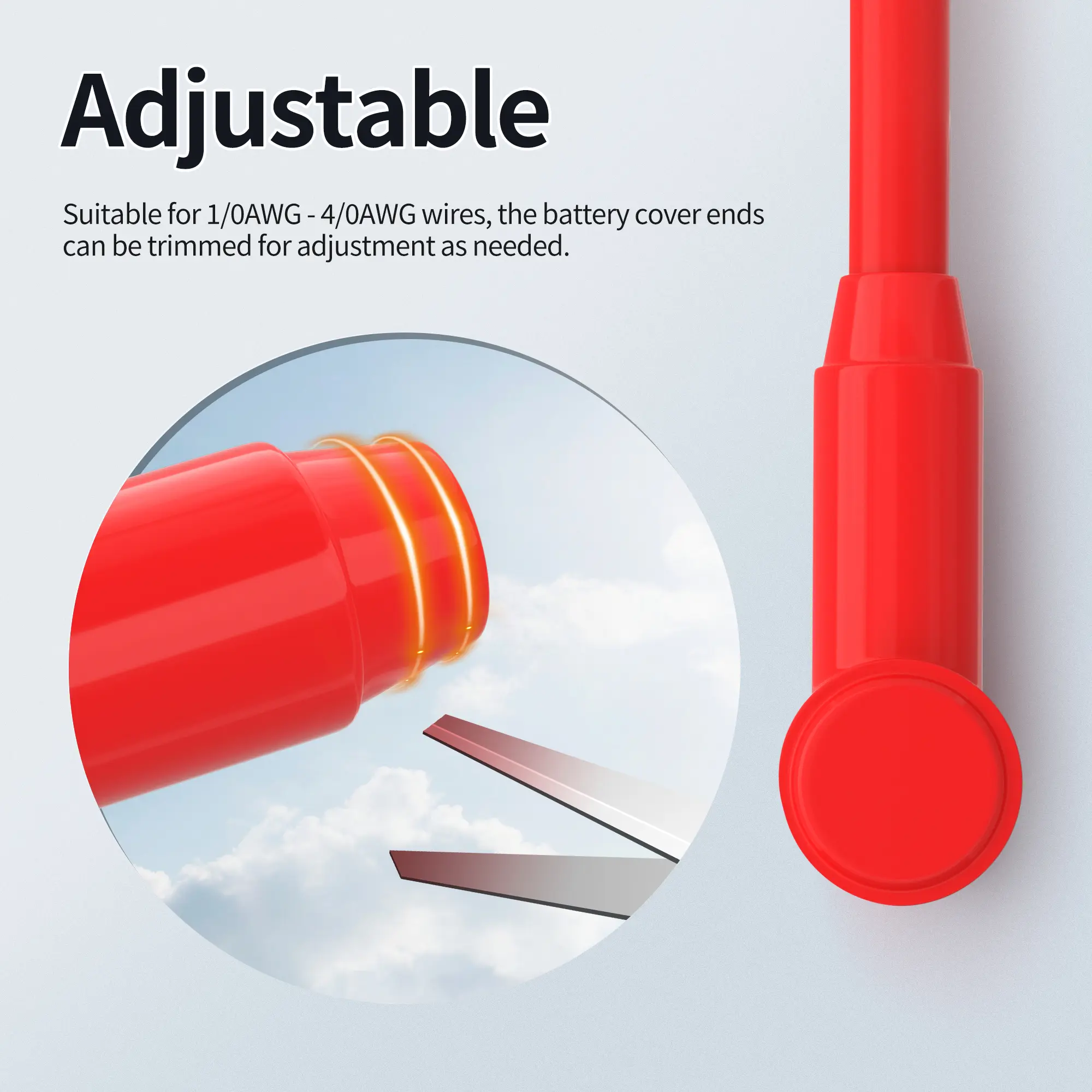 Car Battery Terminals 1/0AWG-4/0AWG Silicone Battery Terminal And Lug ...