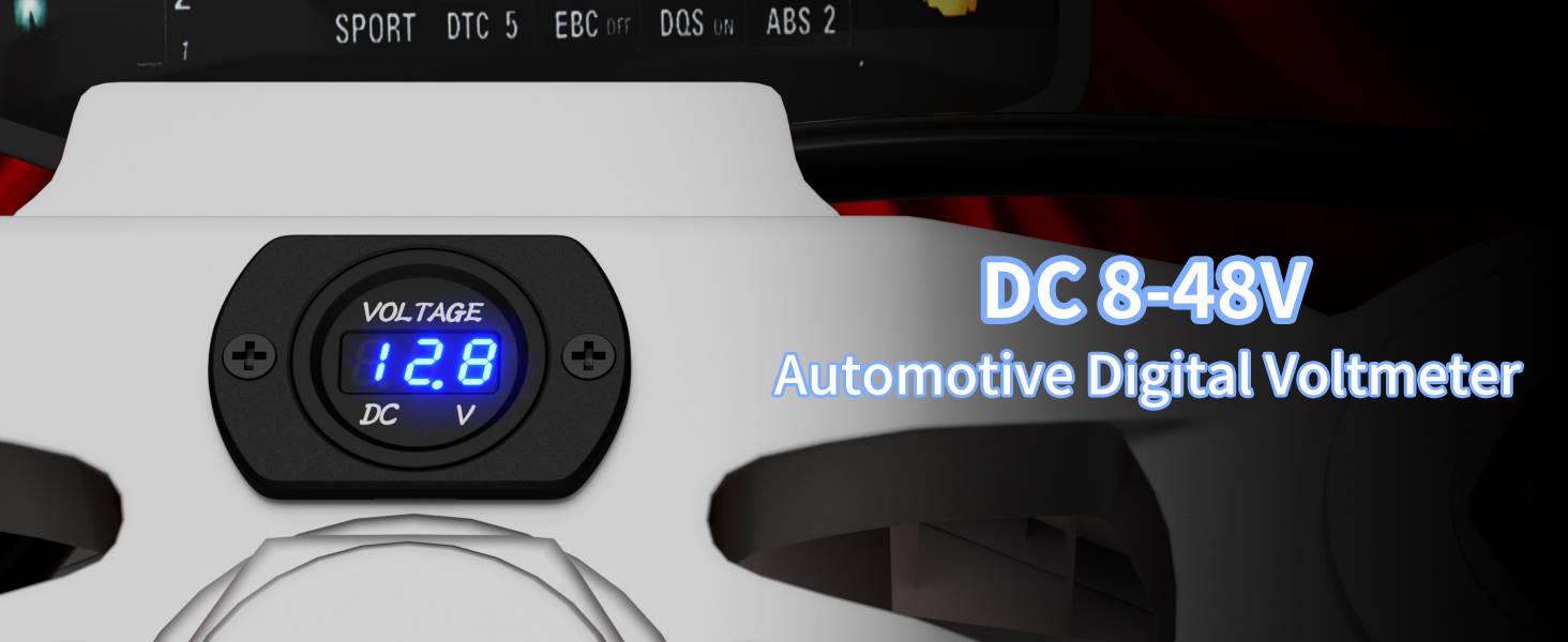 DS4010+DS2 DC 8-48V Automotive Digital Voltmeter