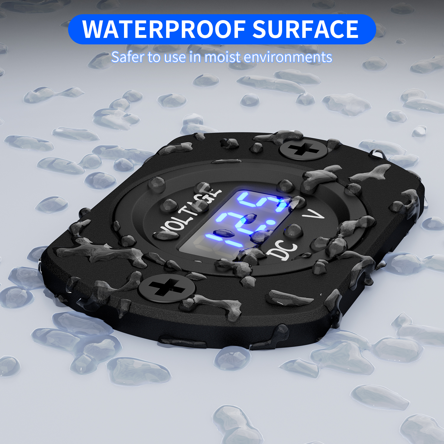 DS4010+DS2 DC 8-48V Waterproof Car LED Digital Display Voltmeter Panel