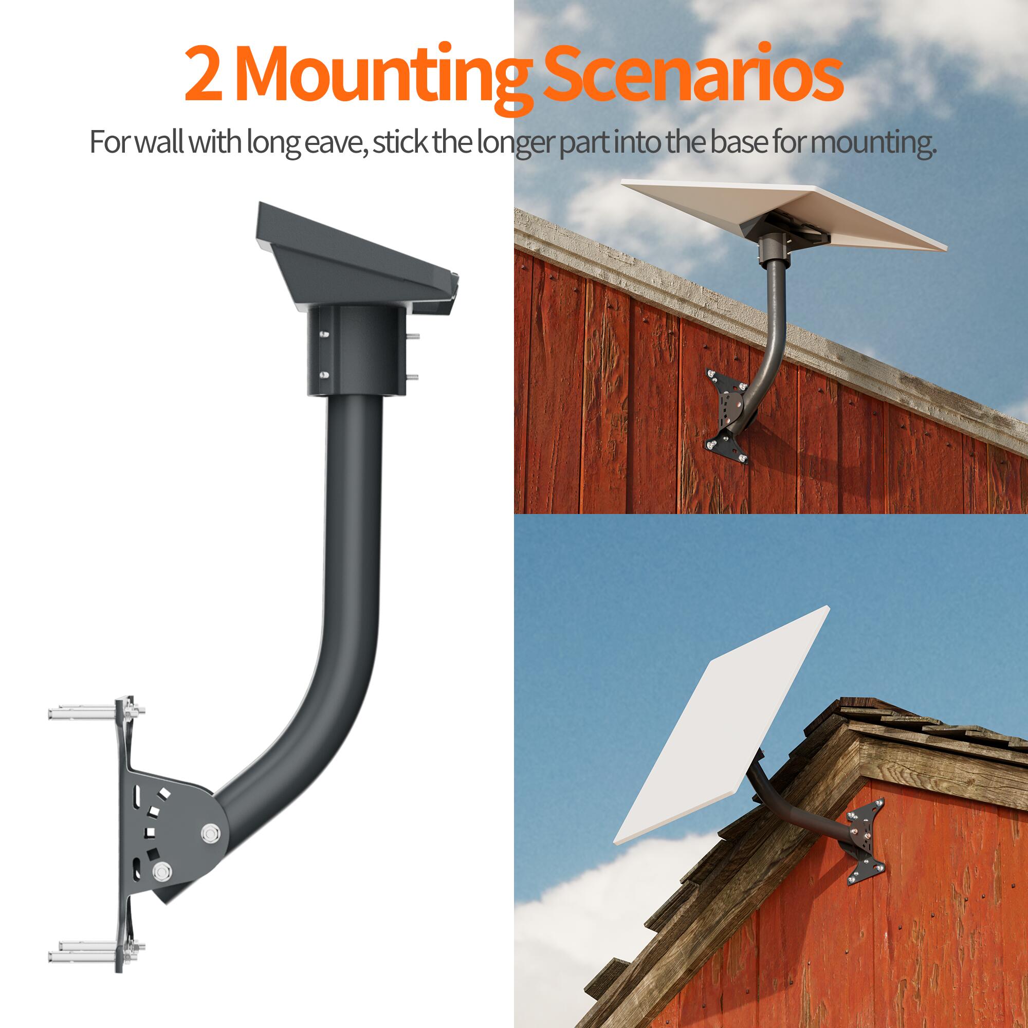 GEN3-DM1-WM1 Starlink Gen 3 Wall and Roof Mount Kit with Pipe Adapter and Pole
