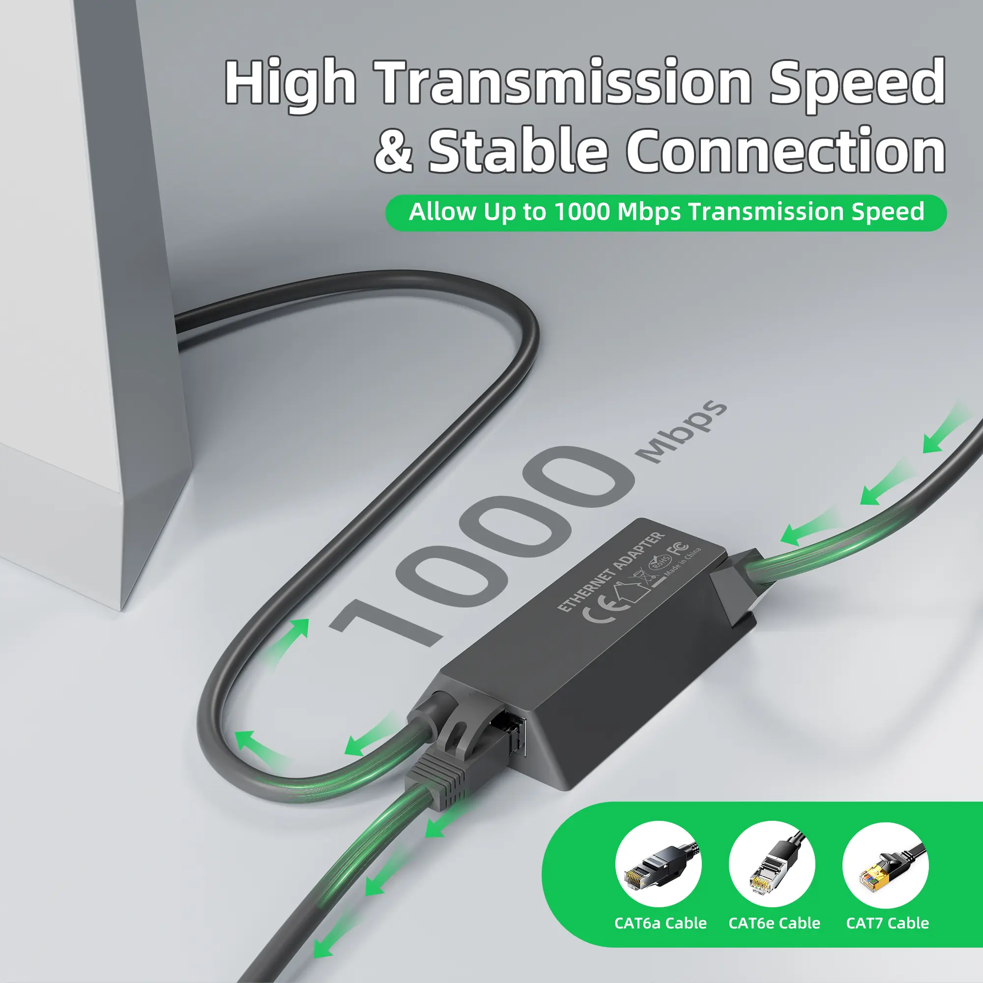 Starlink Standard Actuated Gen 2 Ethernet Adapter With Cable Caddy 