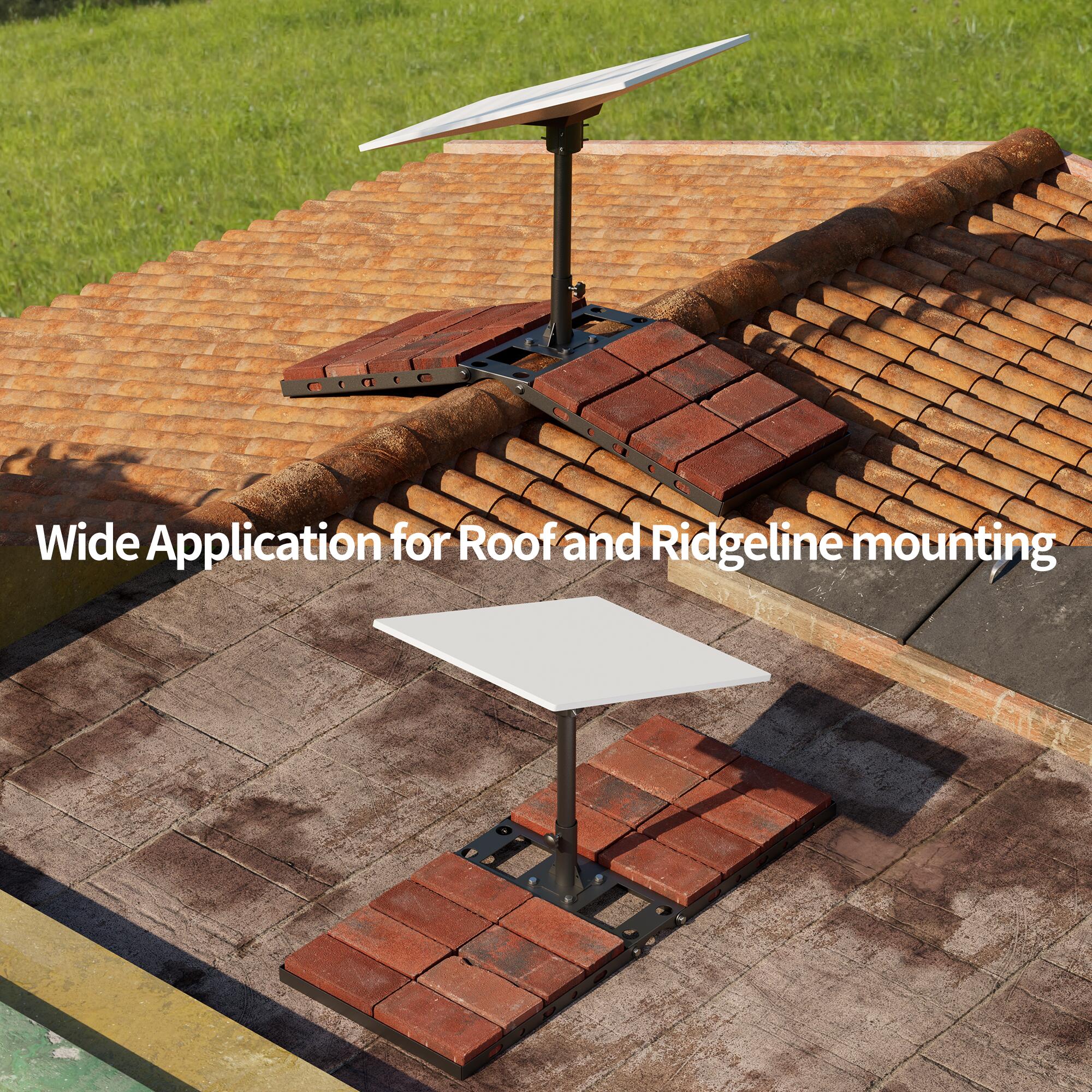 Gen3-DM1-PRM1 Starlink Gen 3 Roof Peak Ridge Mount Kit with Pipe Adapter and Pole