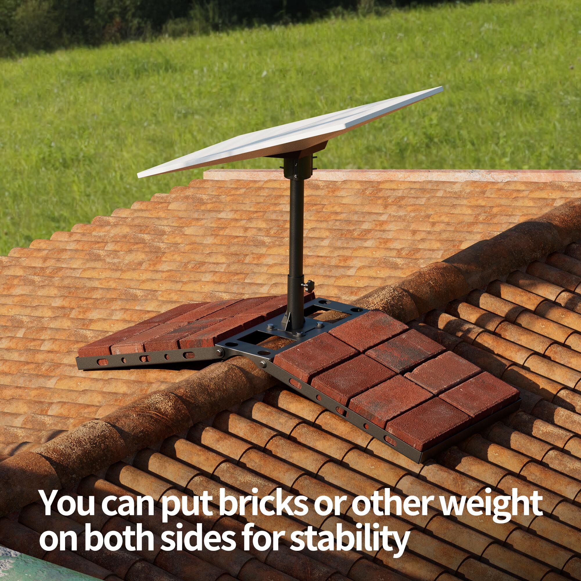 Gen3-DM1-PRM1 Starlink Gen 3 Roof Peak Ridge Mount Kit with Pipe Adapter and Pole