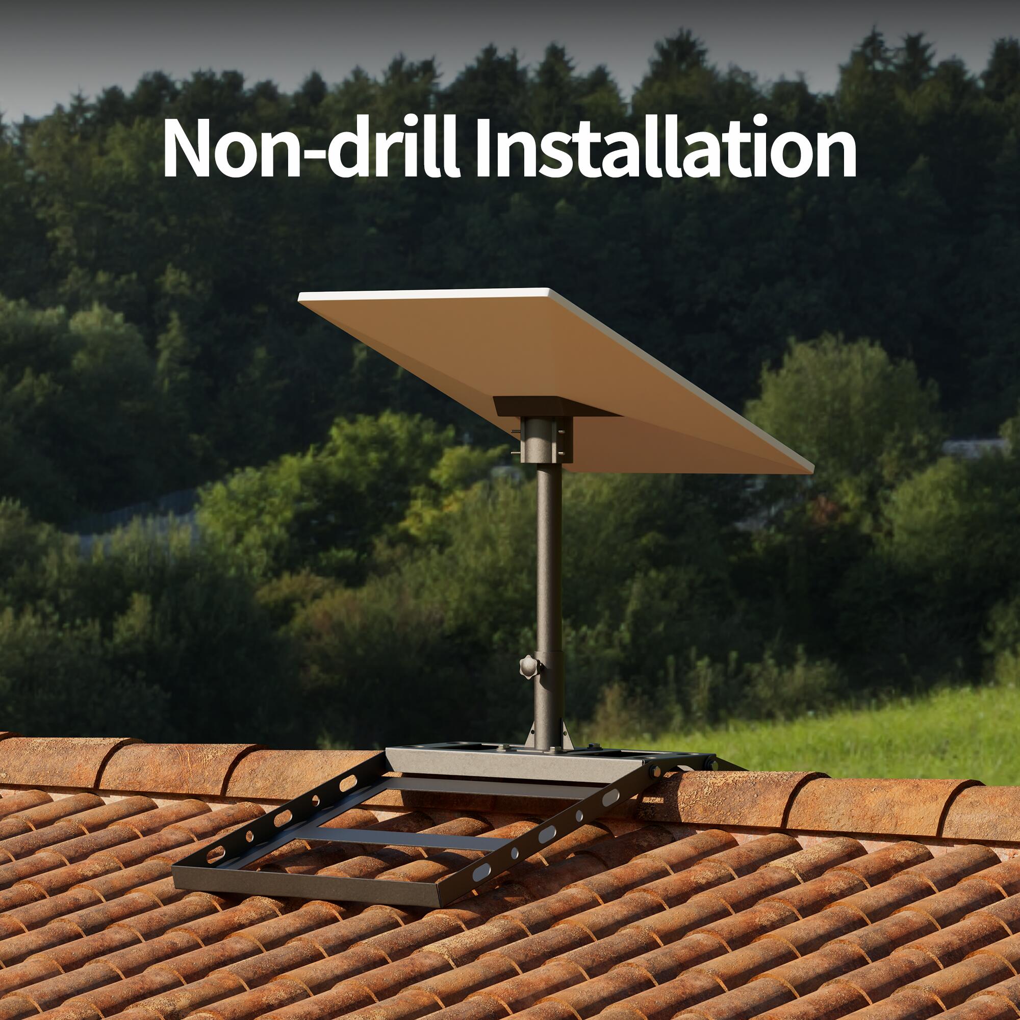 Gen3-DM1-PRM1 Starlink Gen 3 Roof Peak Ridge Mount Kit with Pipe Adapter and Pole