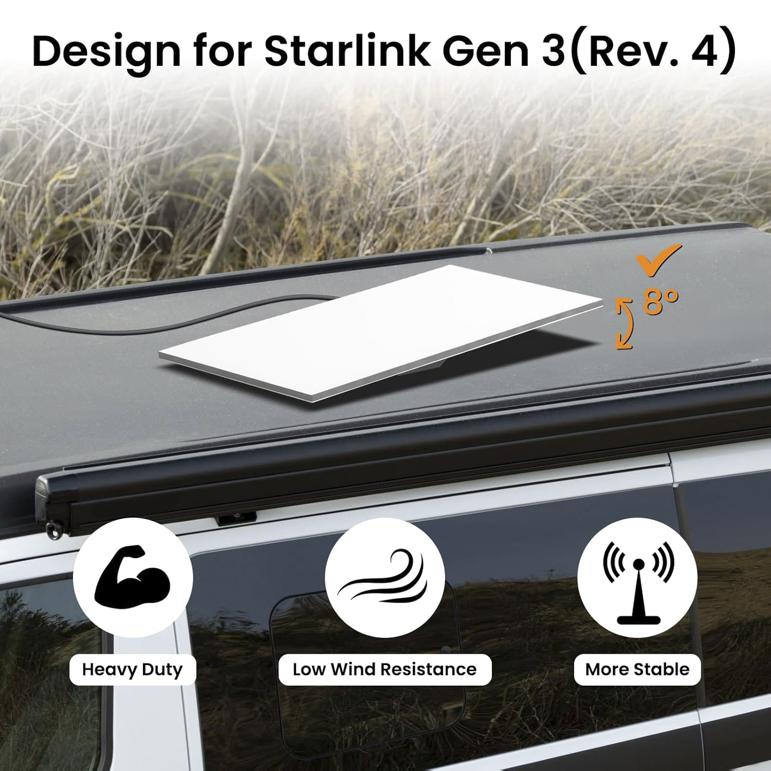 Gen3-DM7-TP Starlink Gen 3 Mobility Mount Aluminum Alloy Anti-Theft Kickstand Kit