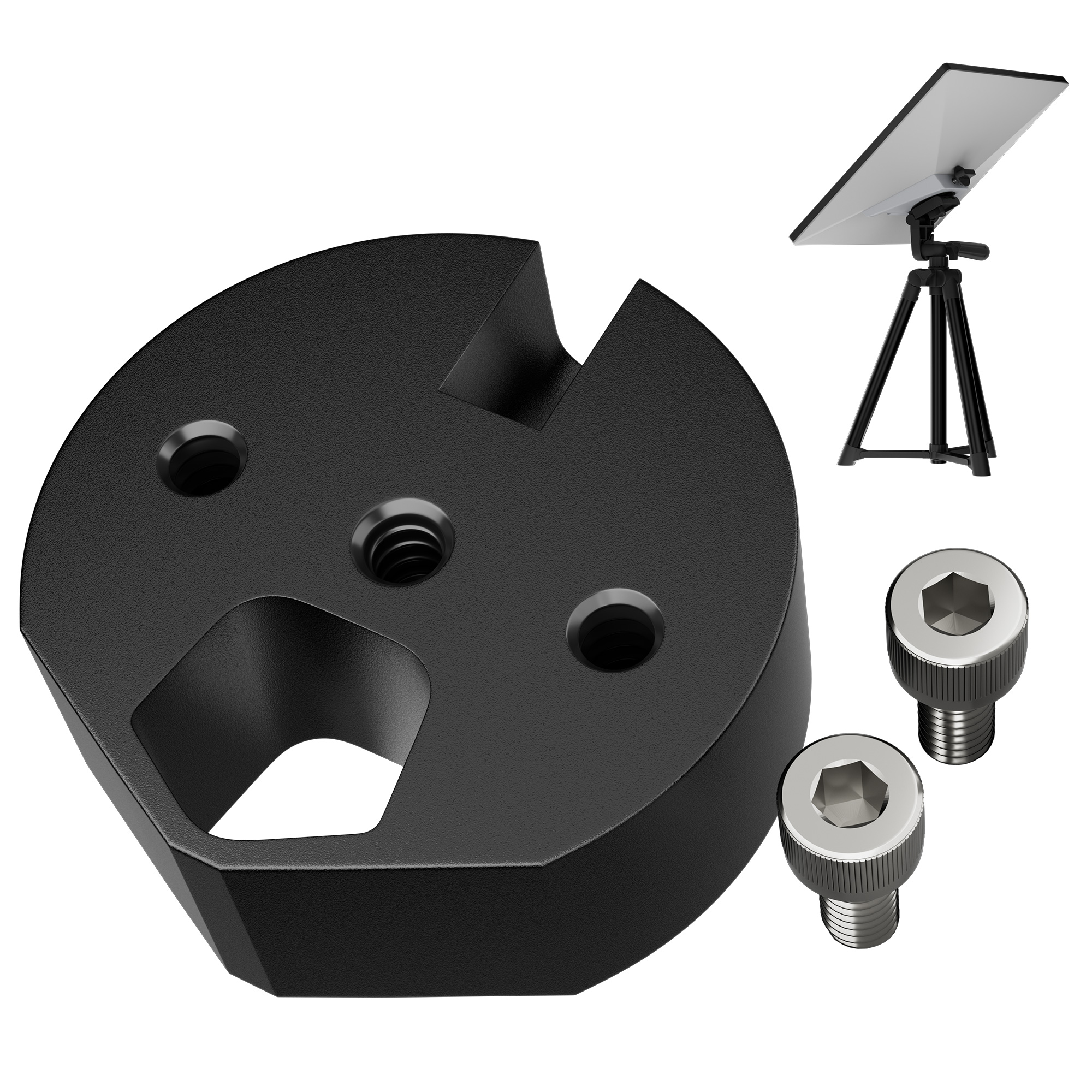 MINI-BA3 Black Aluminum Alloy Starlink Mini Tripod Adapter with 1/4″-20 Thread Fits Original Pipe Adapter