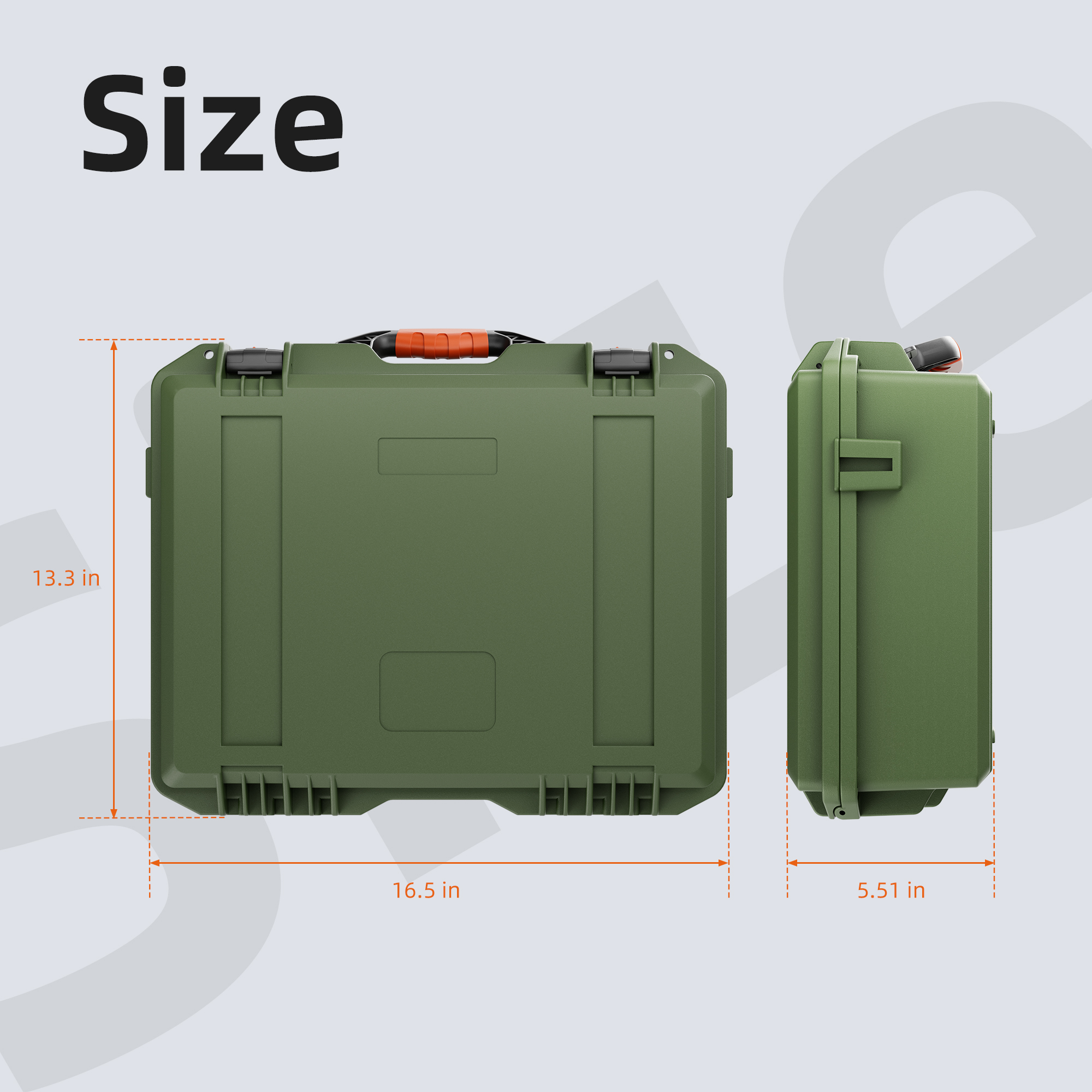 MINI-BAG2-G Starlink Mini Army Green Hard Protective Travel Case with Organized Storage
