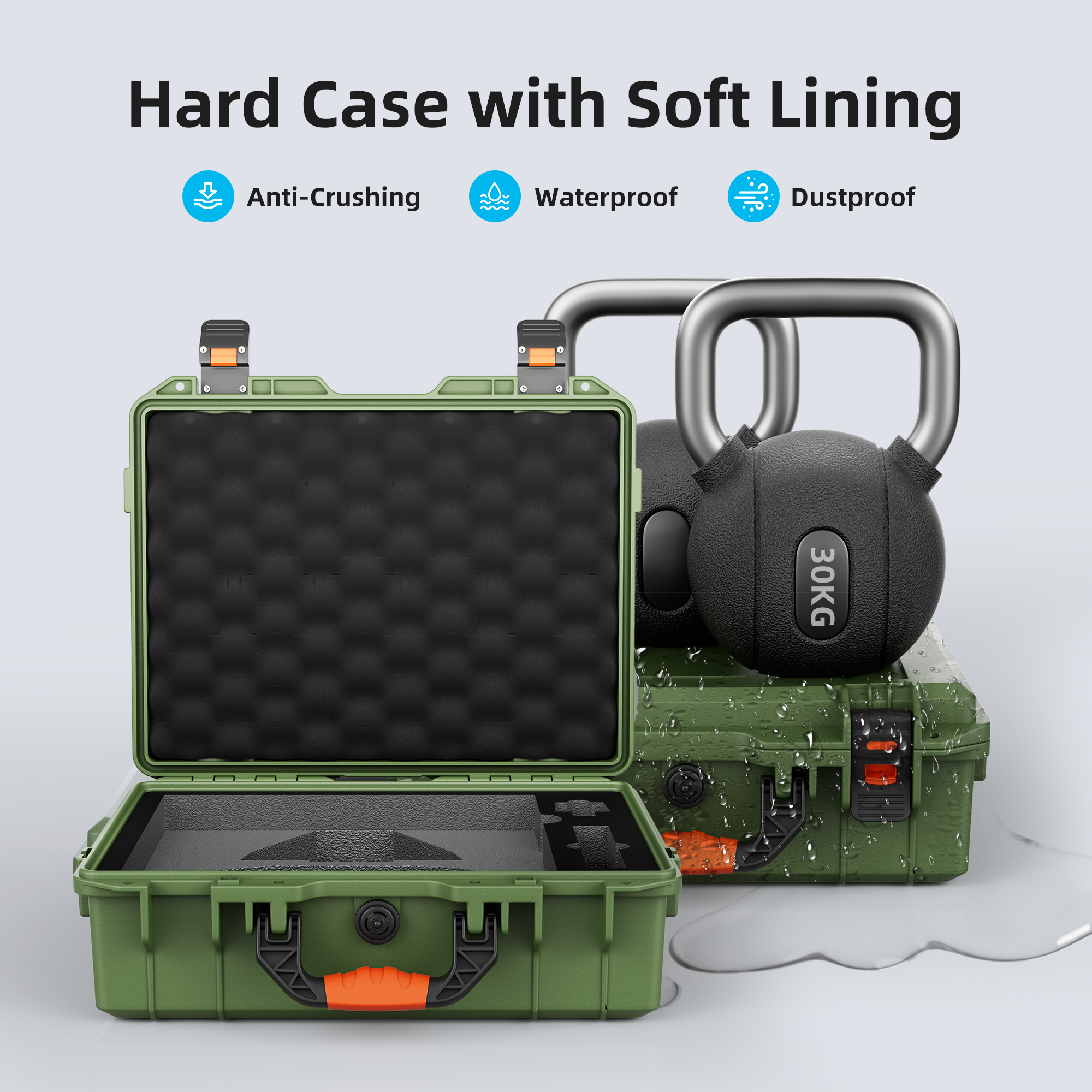 MINI-BAG2-G Starlink Mini Army Green Hard Protective Travel Case with Organized Storage