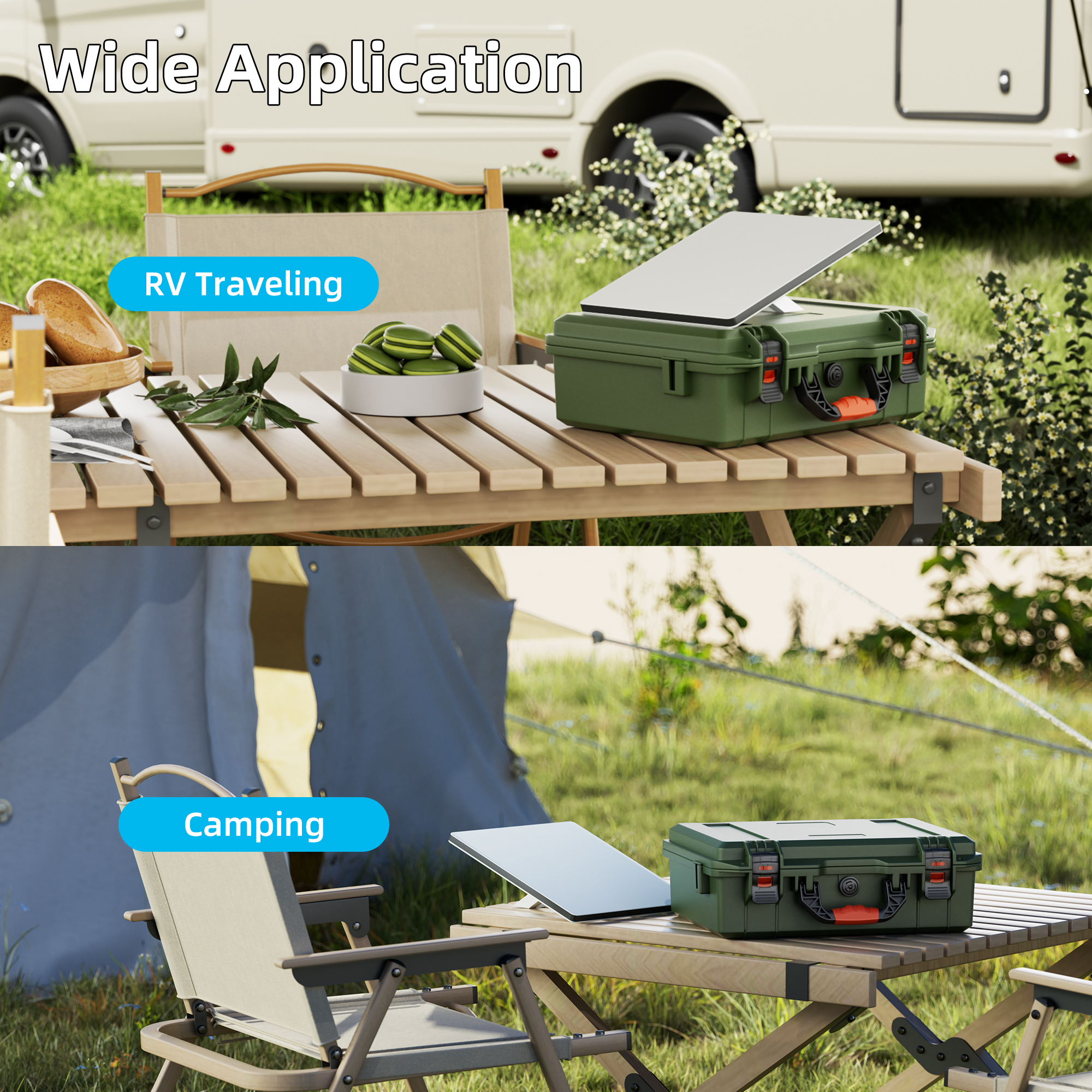 MINI-BAG2-G Starlink Mini Army Green Hard Protective Travel Case with Organized Storage