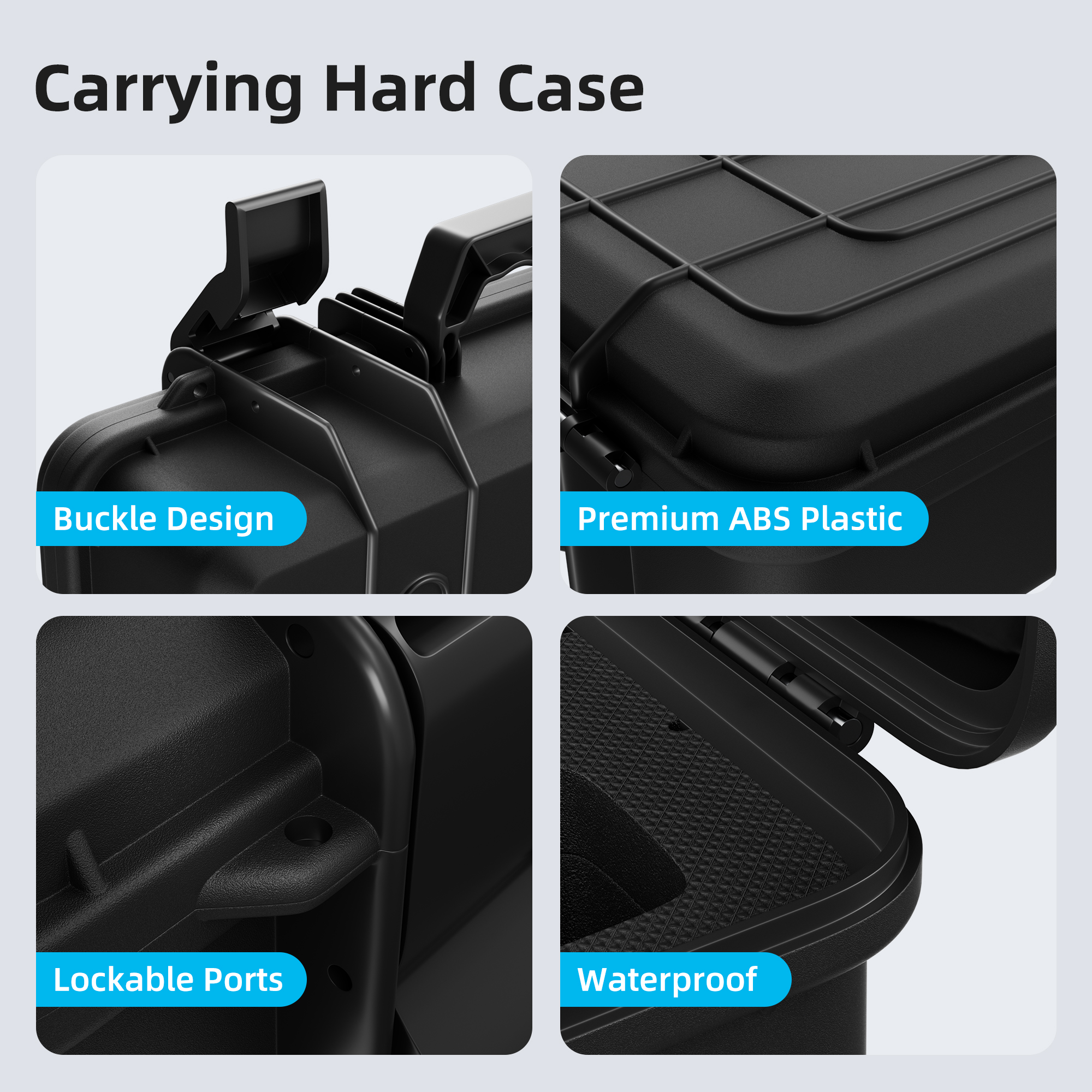 MINI-BAG3-BK Black Hard Protective Travel Case for Starlink Mini Kit with Organized Storage