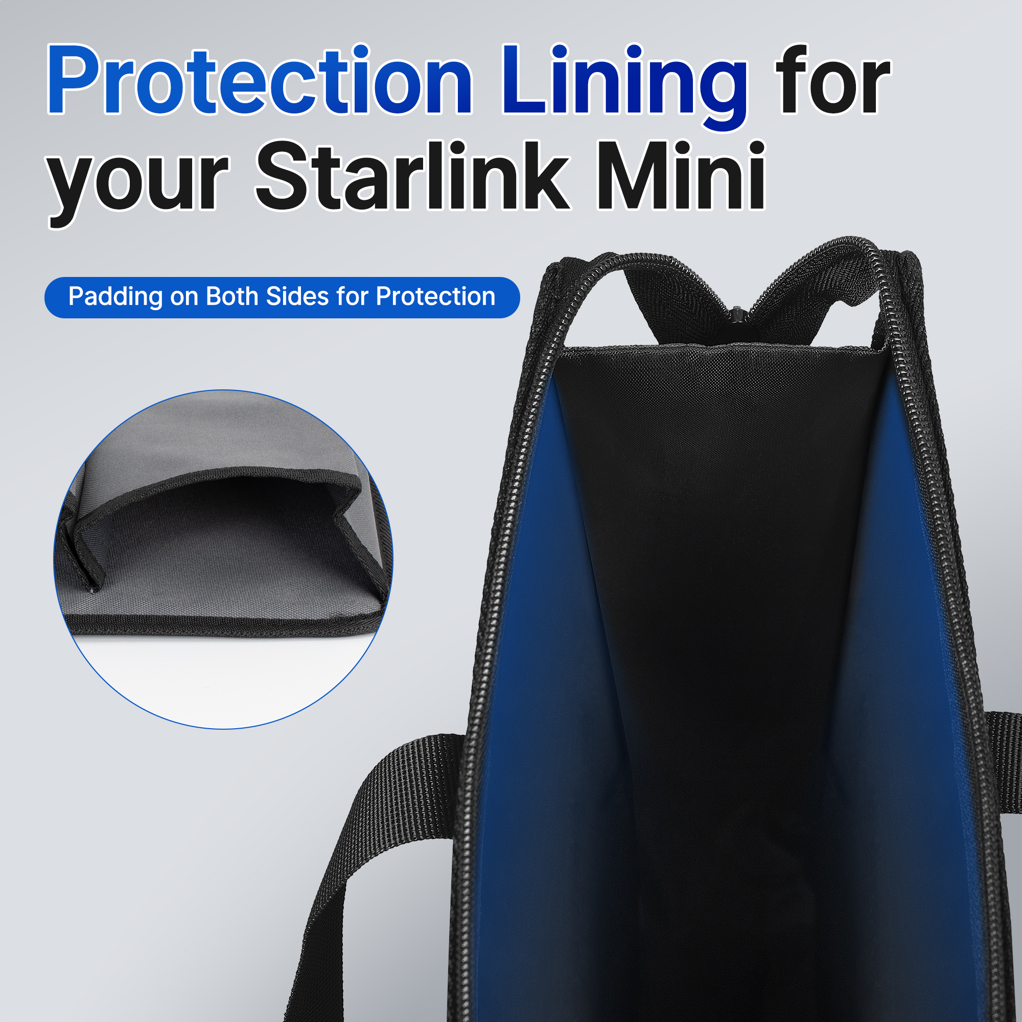 Mini-BAG6 Starlink Mini Nonwoven Fabric Handbag Carry Bag with Protective Interior Lining