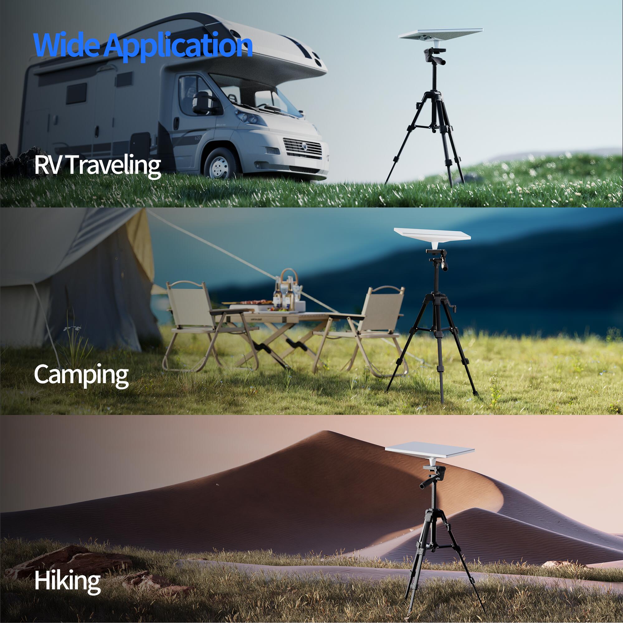 MINI-BR6 Starlink Mini Portable Extendable Tripod with 1/4 Inch Nut Tripod Adapter – 11″ to 27″