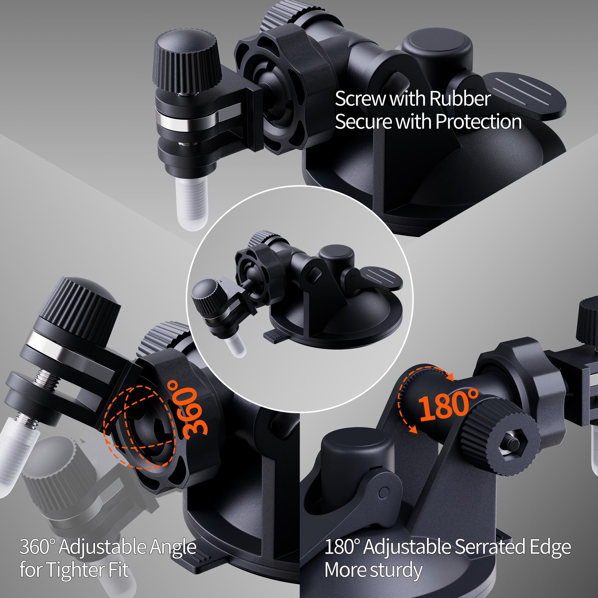 MINI-BR7 Starlink Mini Suction Cup Mount with Adjustable Arm for Car Windows and Sunroofs