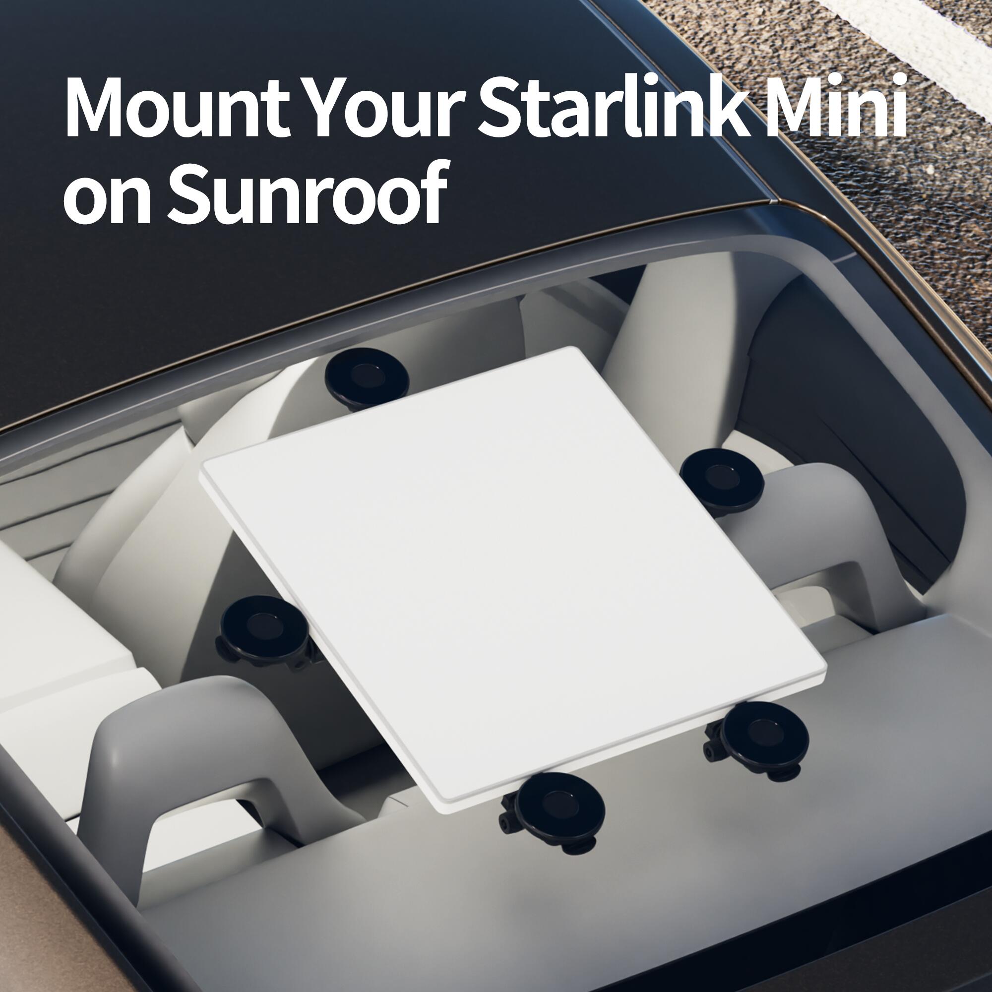 MINI-BR7 Starlink Mini Suction Cup Mount with Adjustable Arm for Car Windows and Sunroofs
