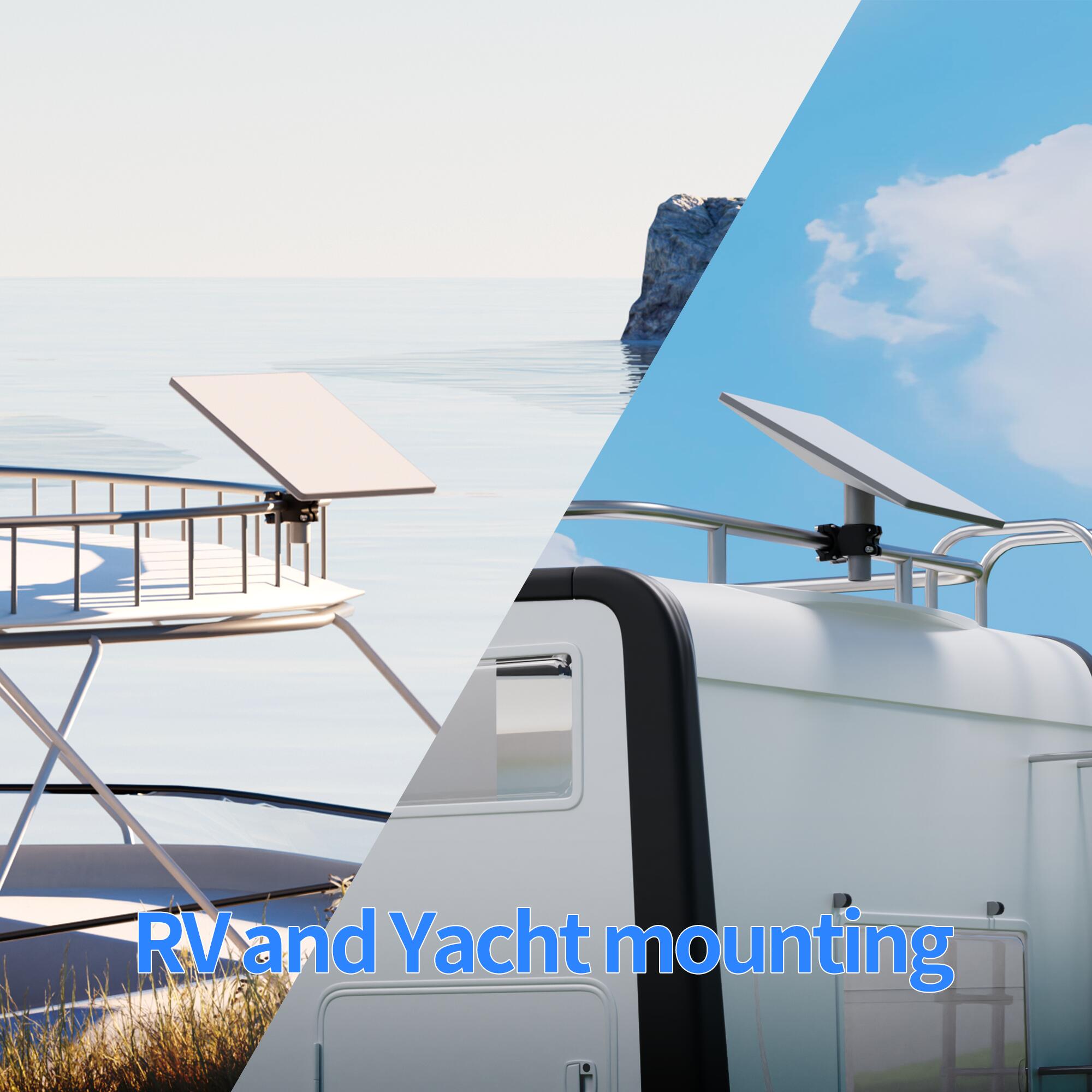 MINI-CM1 Starlink Mini Aluminum Alloy Pole Mount Fits with Original Pipe Adapter for 0.87″-1.04″ Pole