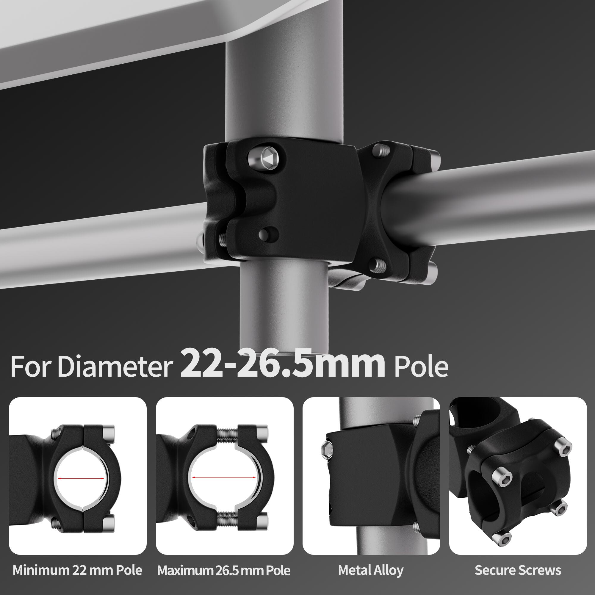 MINI-CM1 Starlink Mini Aluminum Alloy Pole Mount Fits with Original Pipe Adapter for 0.87″-1.04″ Pole