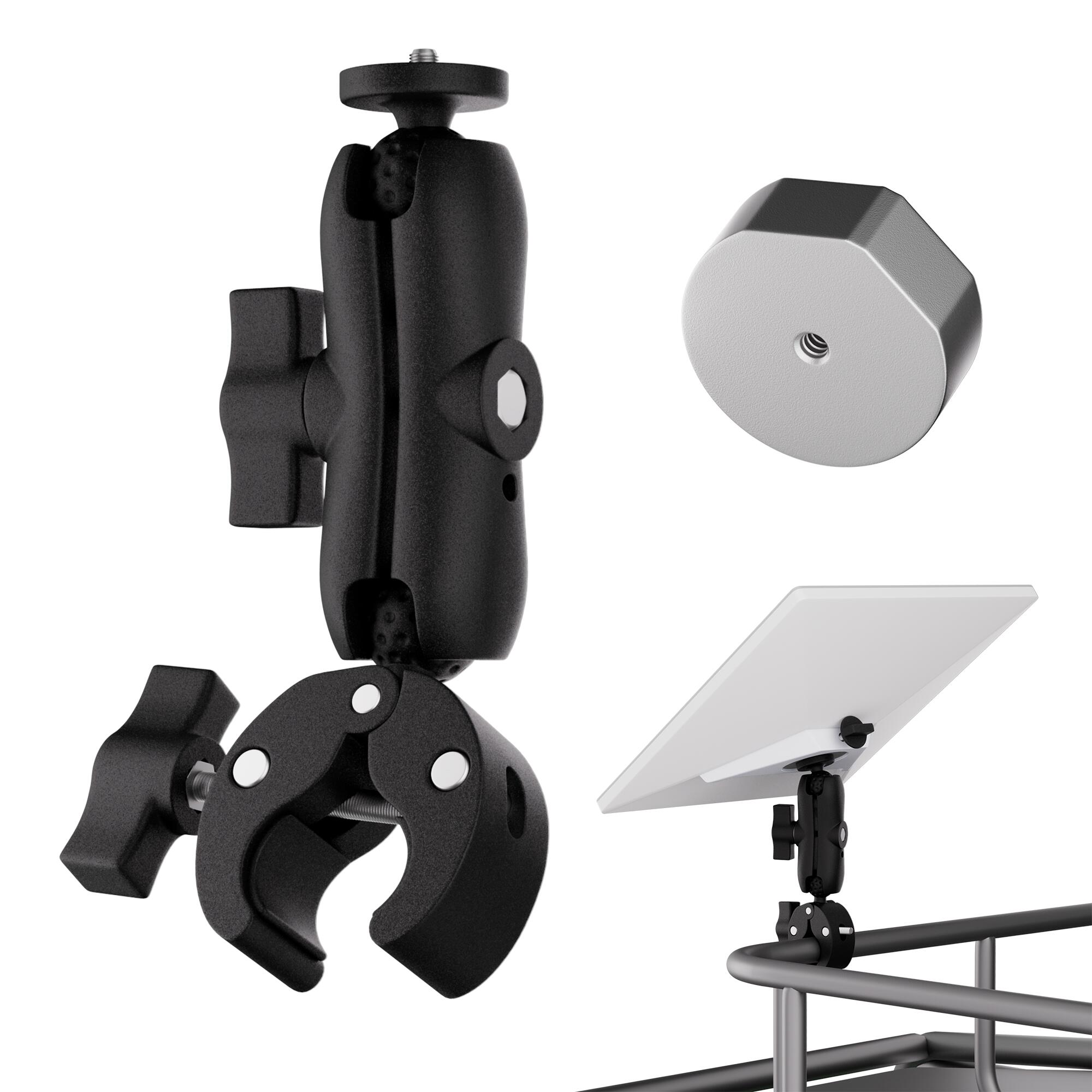 MINI-CM2 Starlink Mini Clamp with Double Ball Head Magic Arm and Tripod Adapter