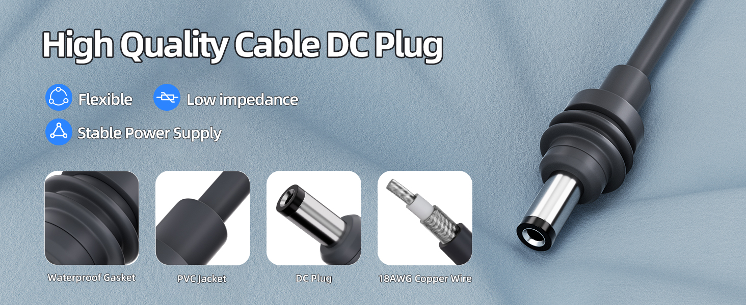 MINI-DC-3 Starlink Mini Power Cable with High Quality Cable DC Plug