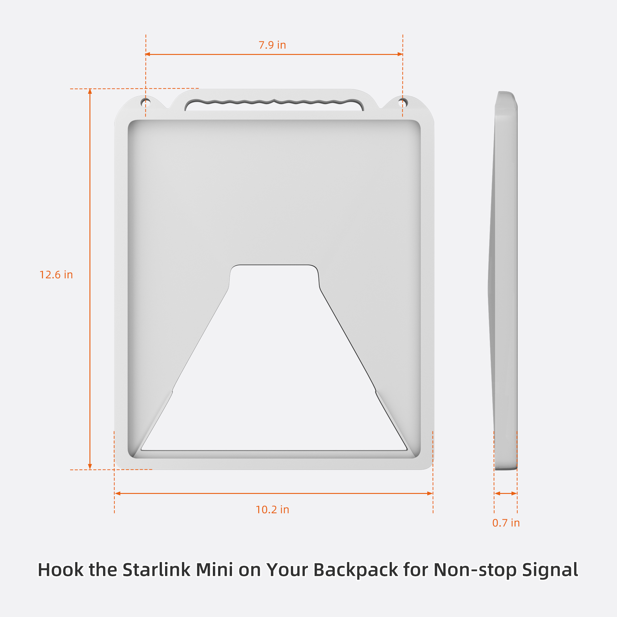 MINI-PC2 Starlink Mini Silicone Protective Cover with Spring Hooks – White & Black