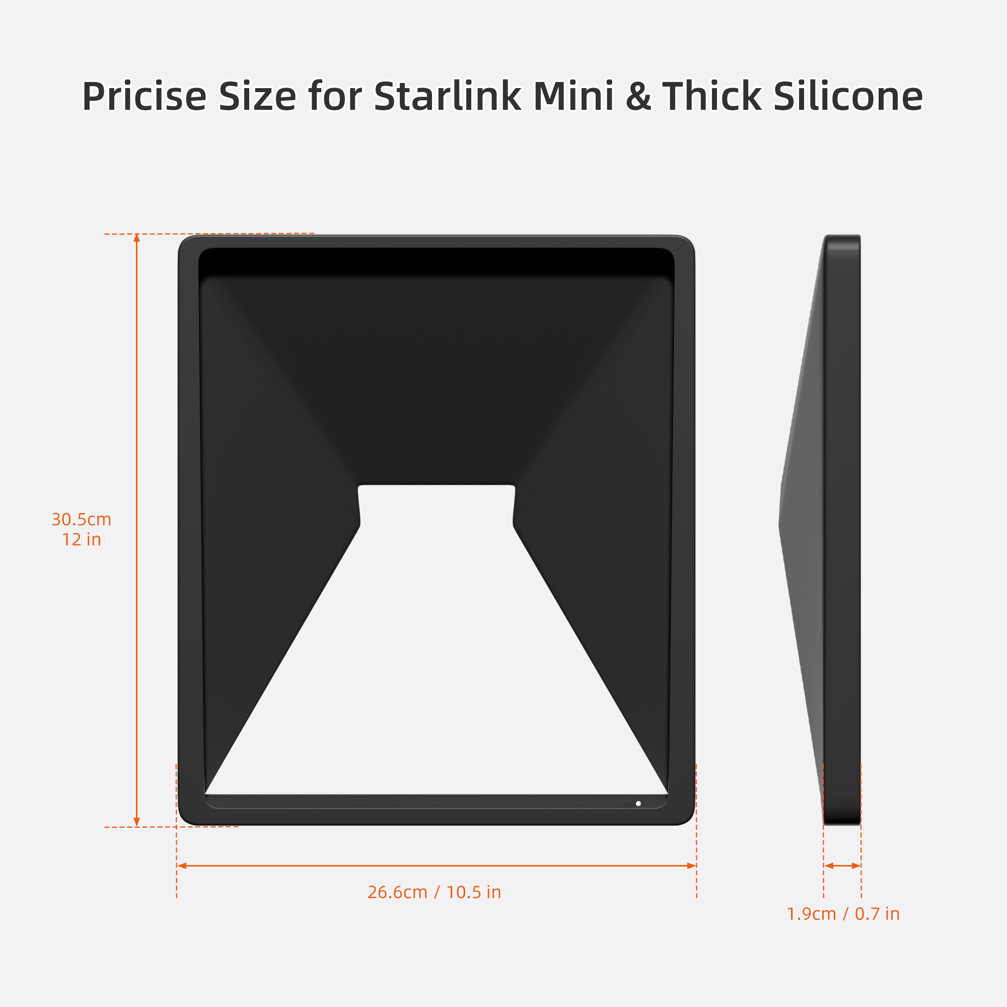 MINI-PC4 Starlink Mini Black or Grey Soft Liquid Silicone Protective Cover with Sticker