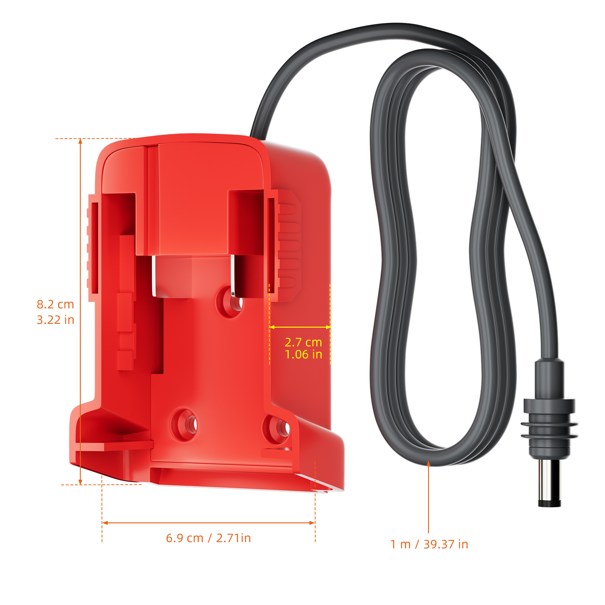 MWK-W1+DC2.1-1M Starlink Mini DC Power Cable with Milwaukee 18V Battery Adapter – 3.28FT/1M