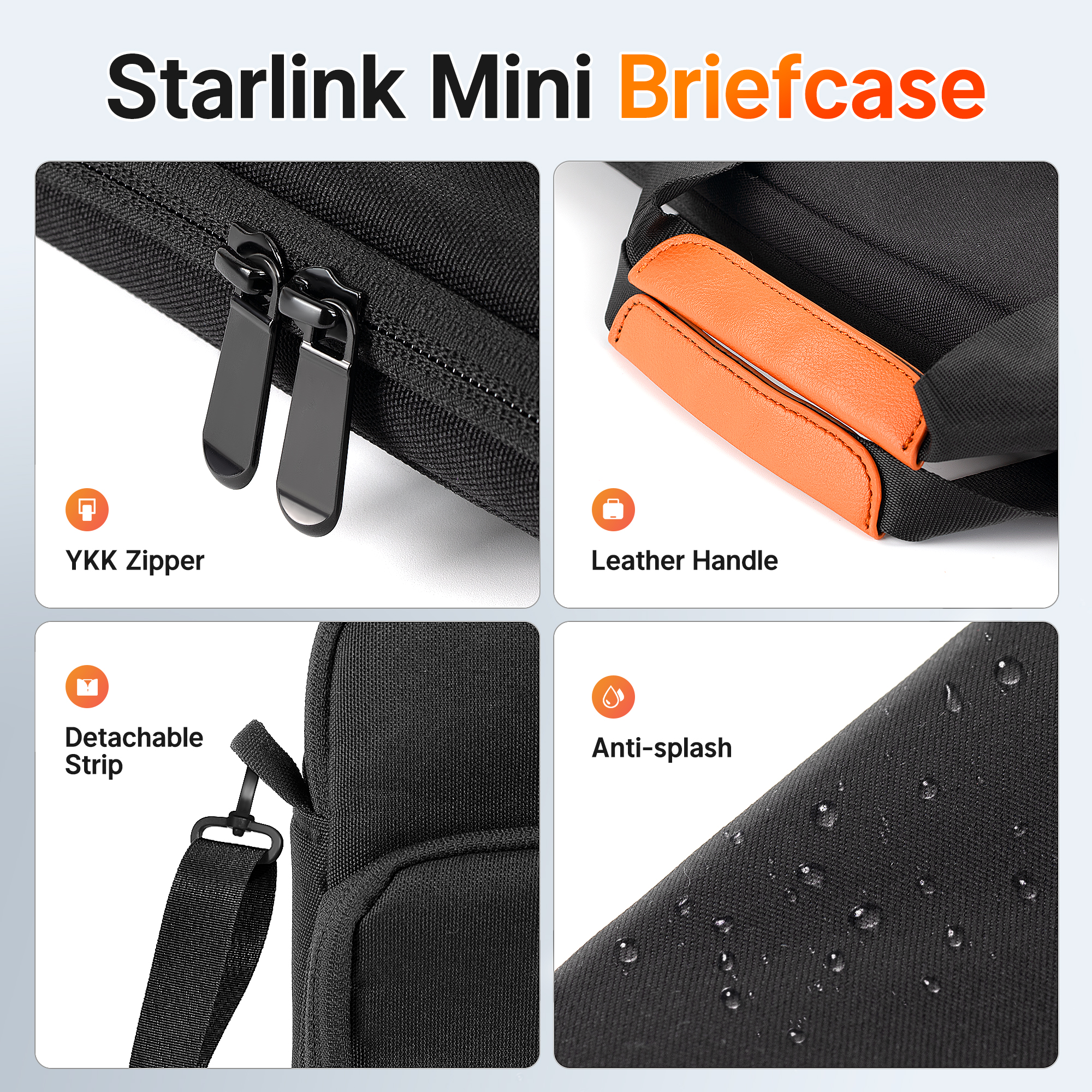 Mini-BAG5-BK Starlink Mini 16.54″ Carrying Case Briefcase Messenger Bag with Shoulder Strap