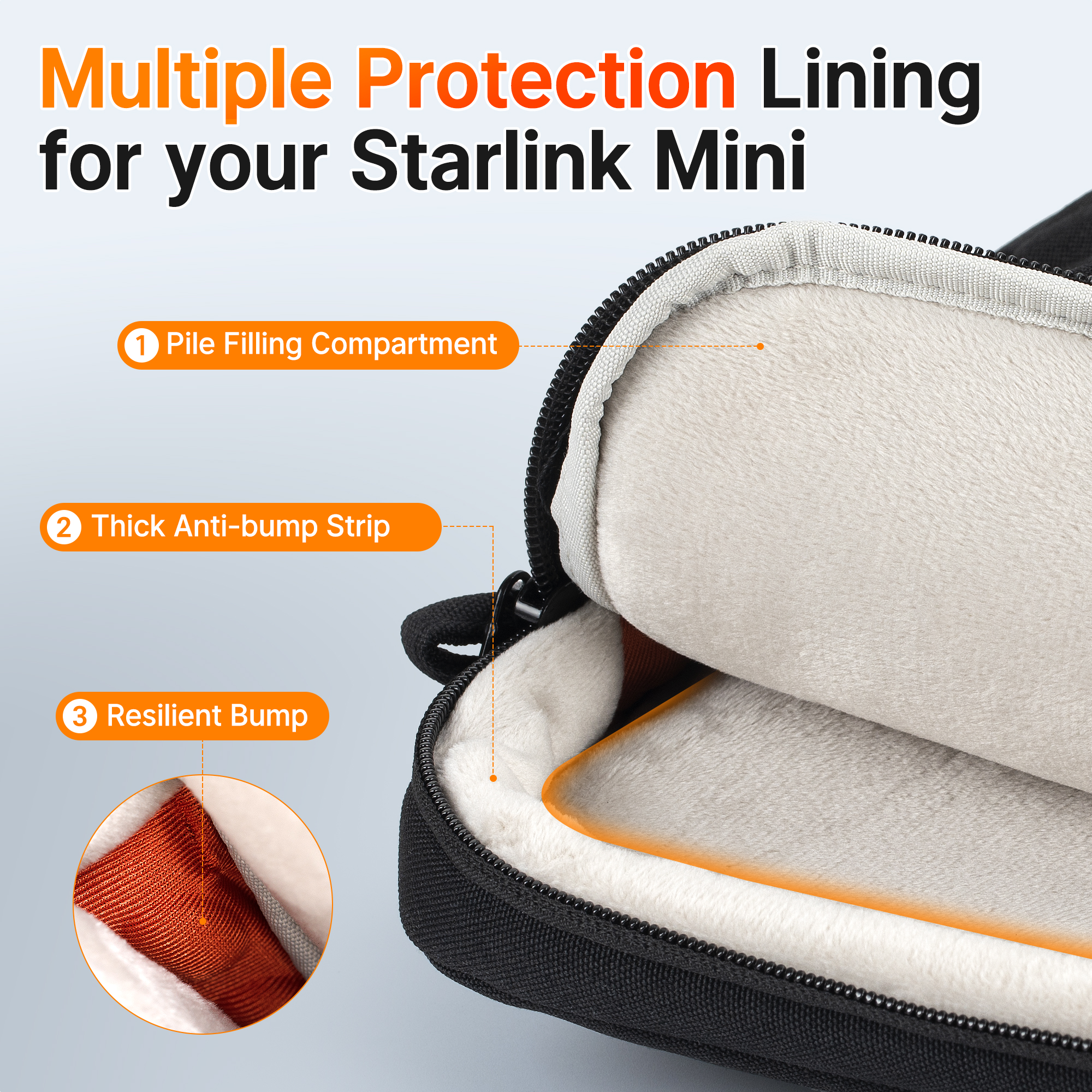 Mini-BAG5-BK Starlink Mini 16.54″ Carrying Case Briefcase Messenger Bag with Shoulder Strap