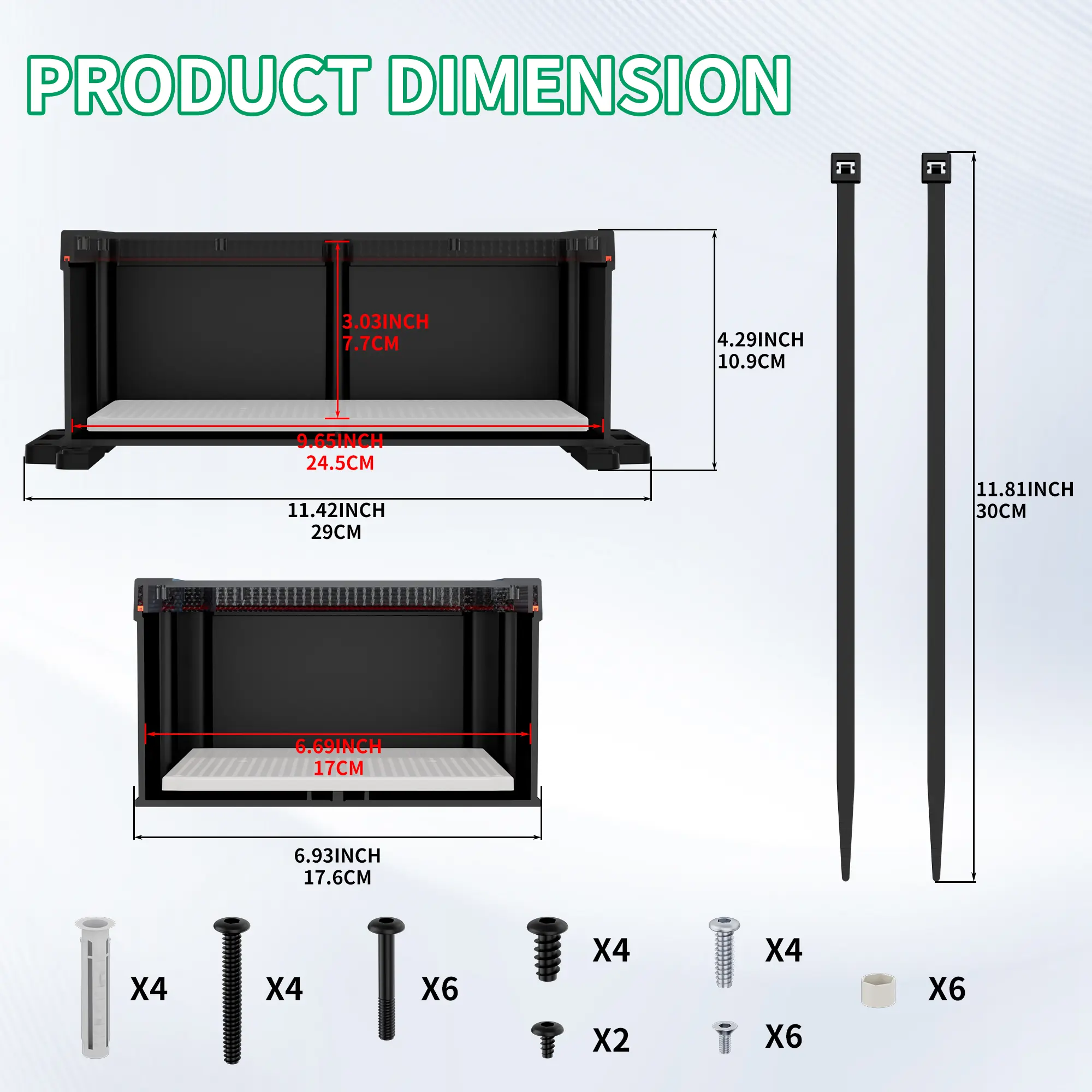 Black Outdoor Electrical Junction Box Kit - 11.4