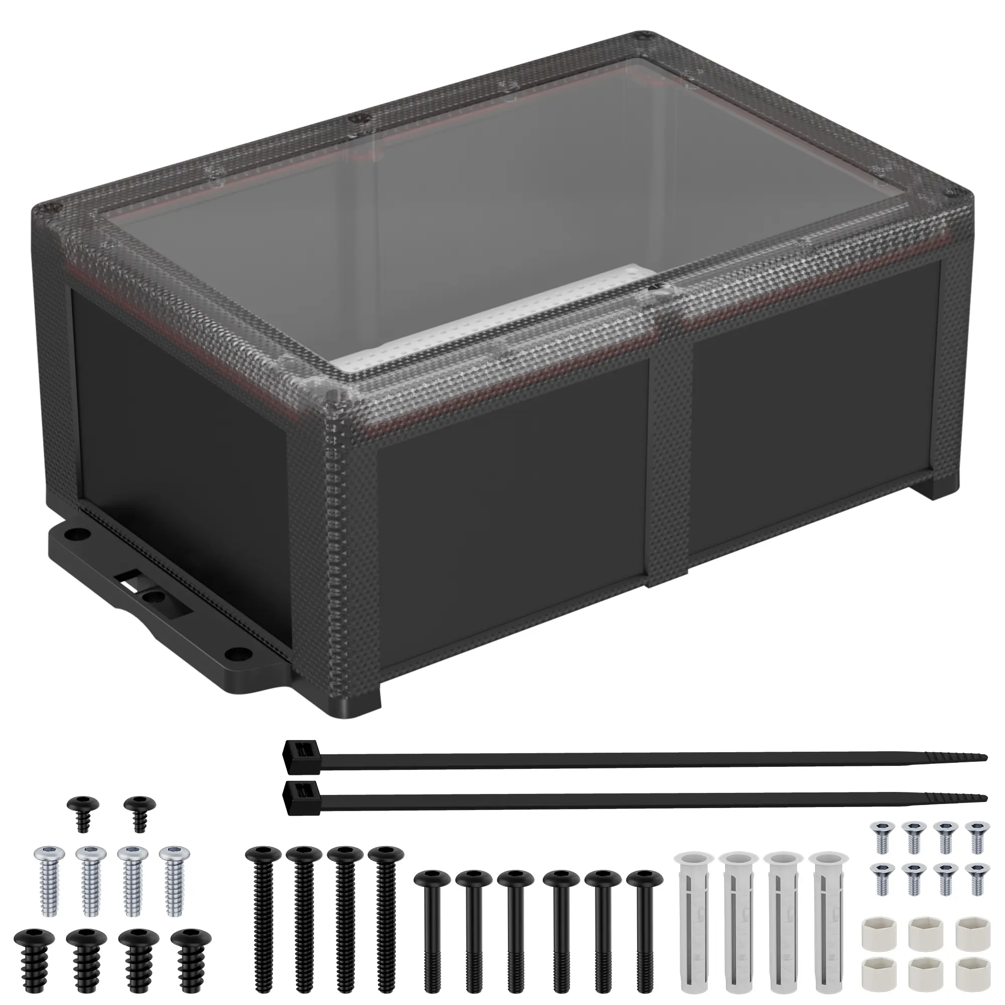 Black Outdoor Electrical Junction Box Kit - 11.4