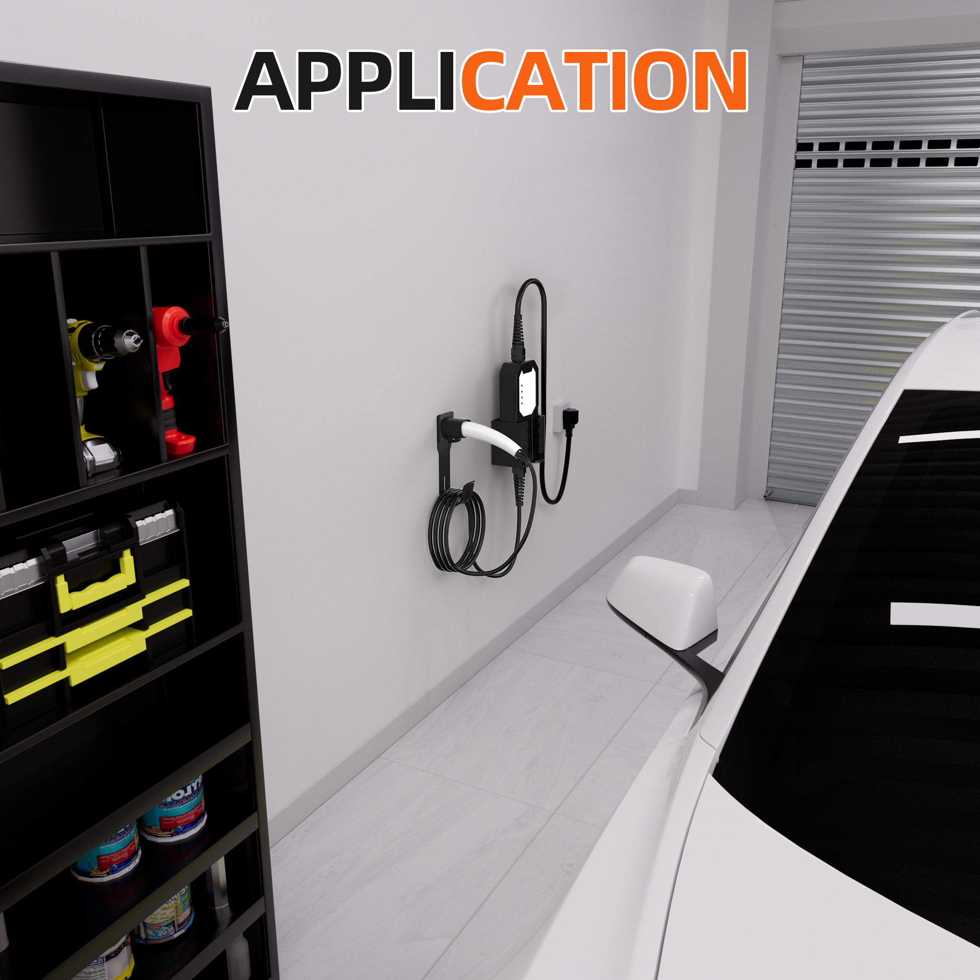 CHD-TSL-MH1 Tesla EV Charger Holder Kit with Cable Organizer Wall Mount