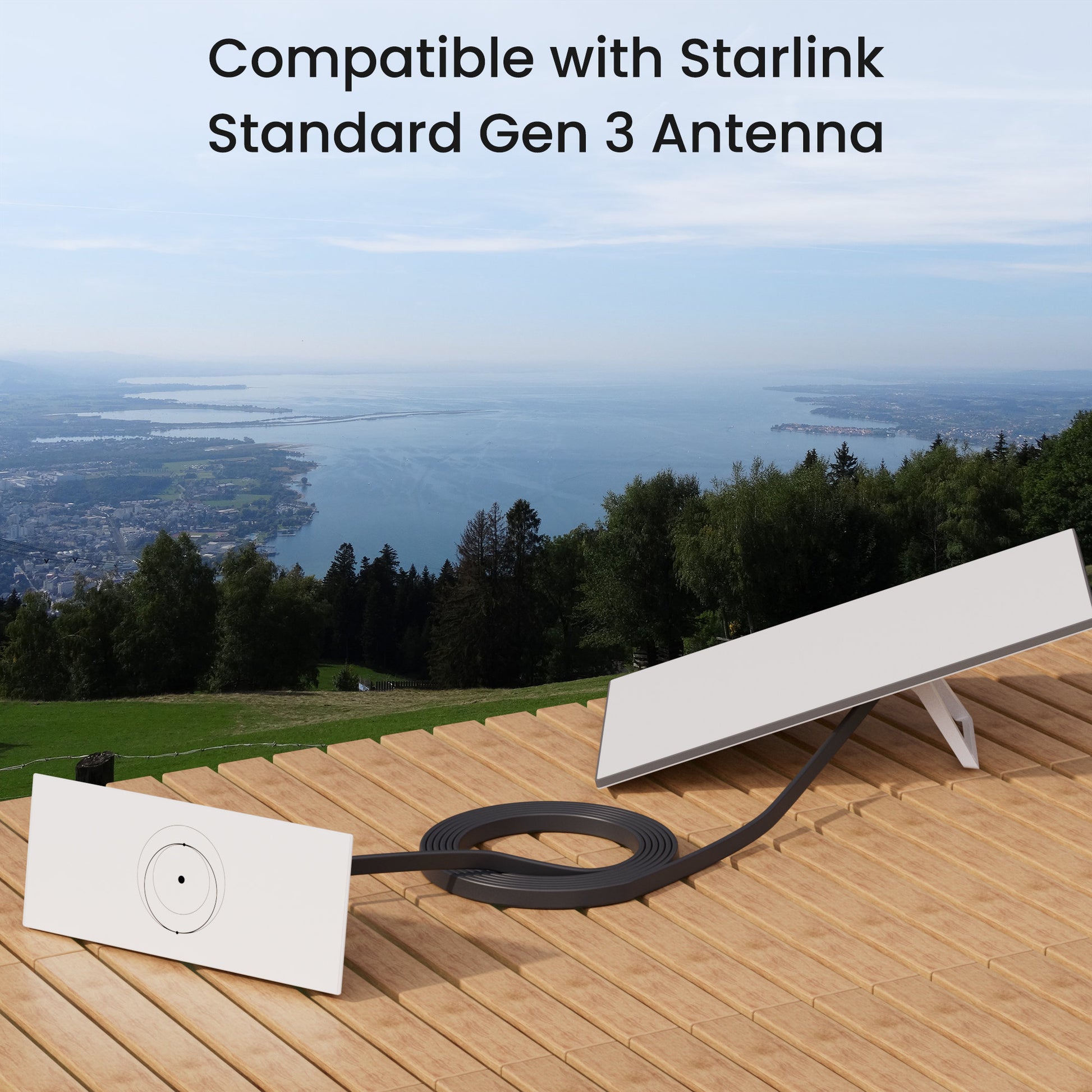 GEN3 CABLE-F Starlink Gen 3 Standard Flat Ethernet Cable for Tight Spaces- 32.8FT