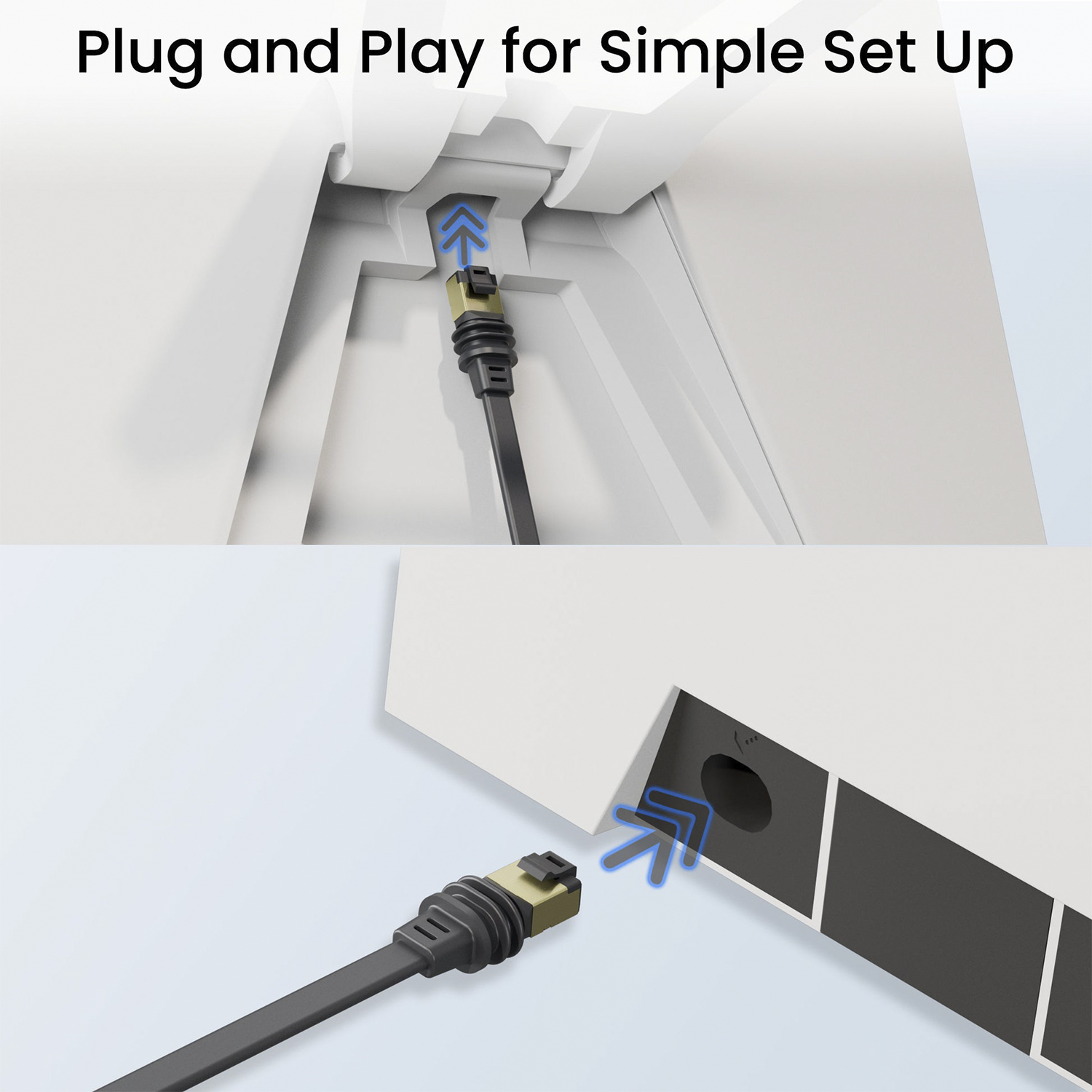GEN3 CABLE-F Starlink Gen 3 Standard Flat Ethernet Cable for Tight Spaces- 32.8FT