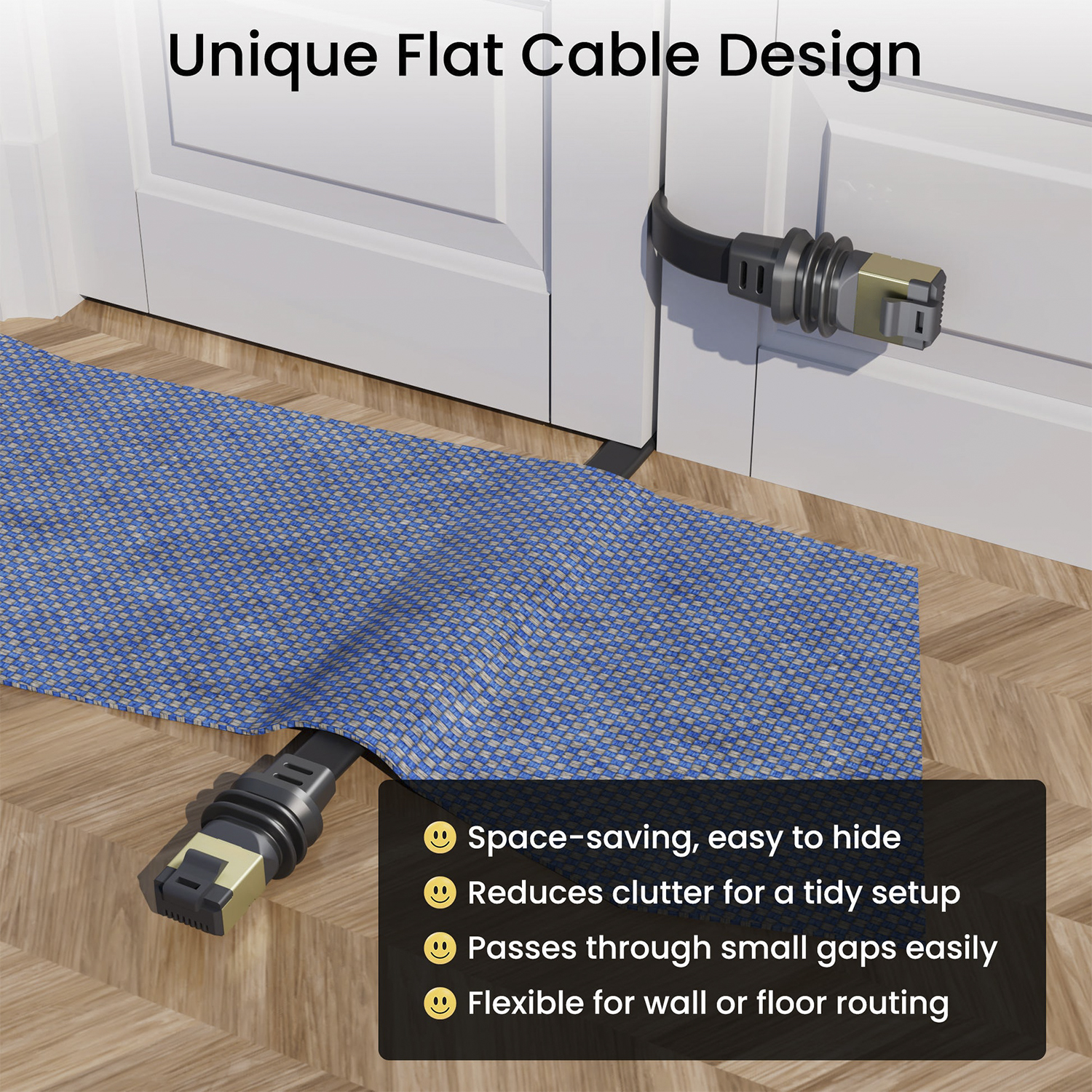 GEN3 CABLE-F Starlink Gen 3 Standard Flat Ethernet Cable for Tight Spaces- 32.8FT