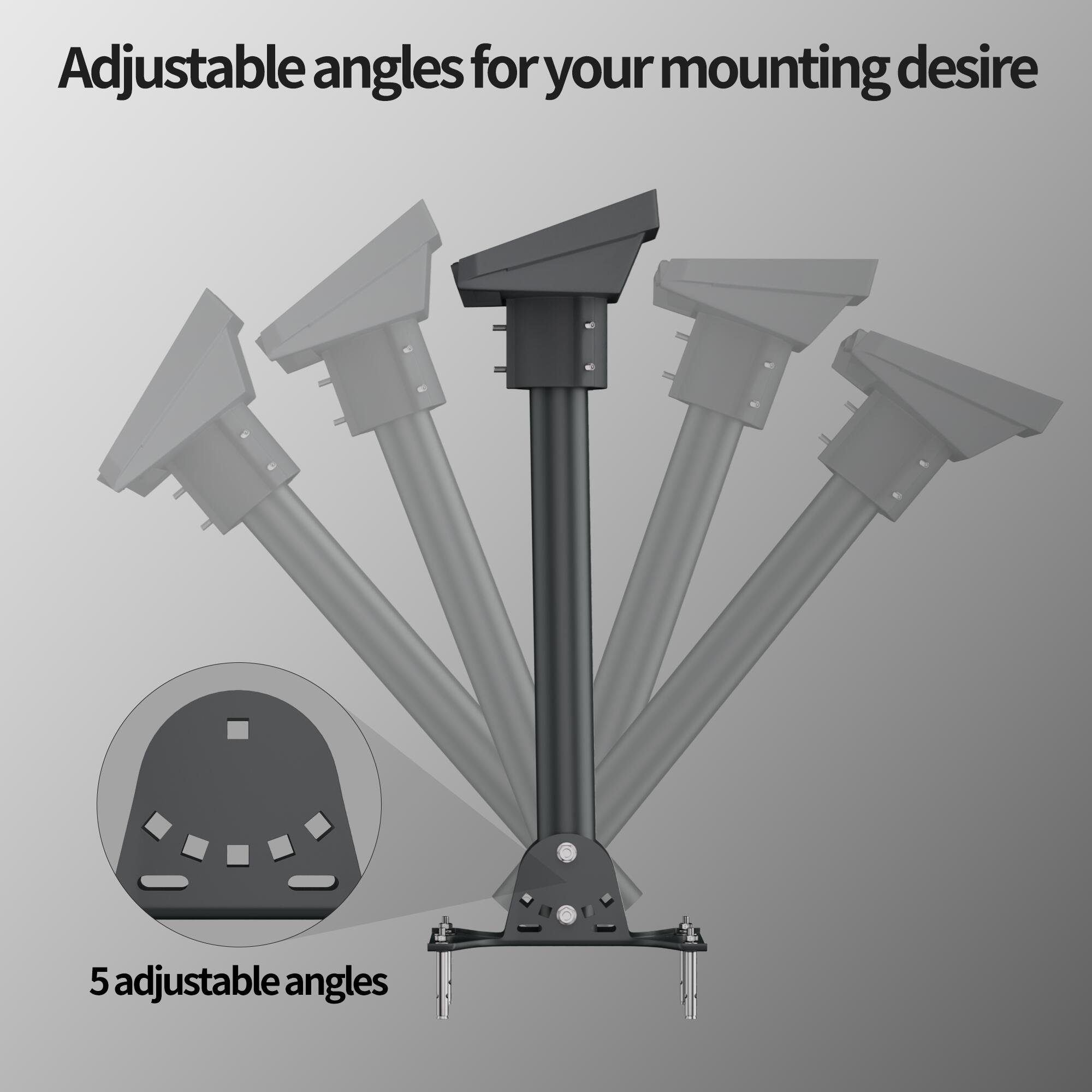 GEN3-DM1-PRM2 Starlink Gen 3 Adjustable Ridge Roof Mount Kit with Pipe Adapter and Pole