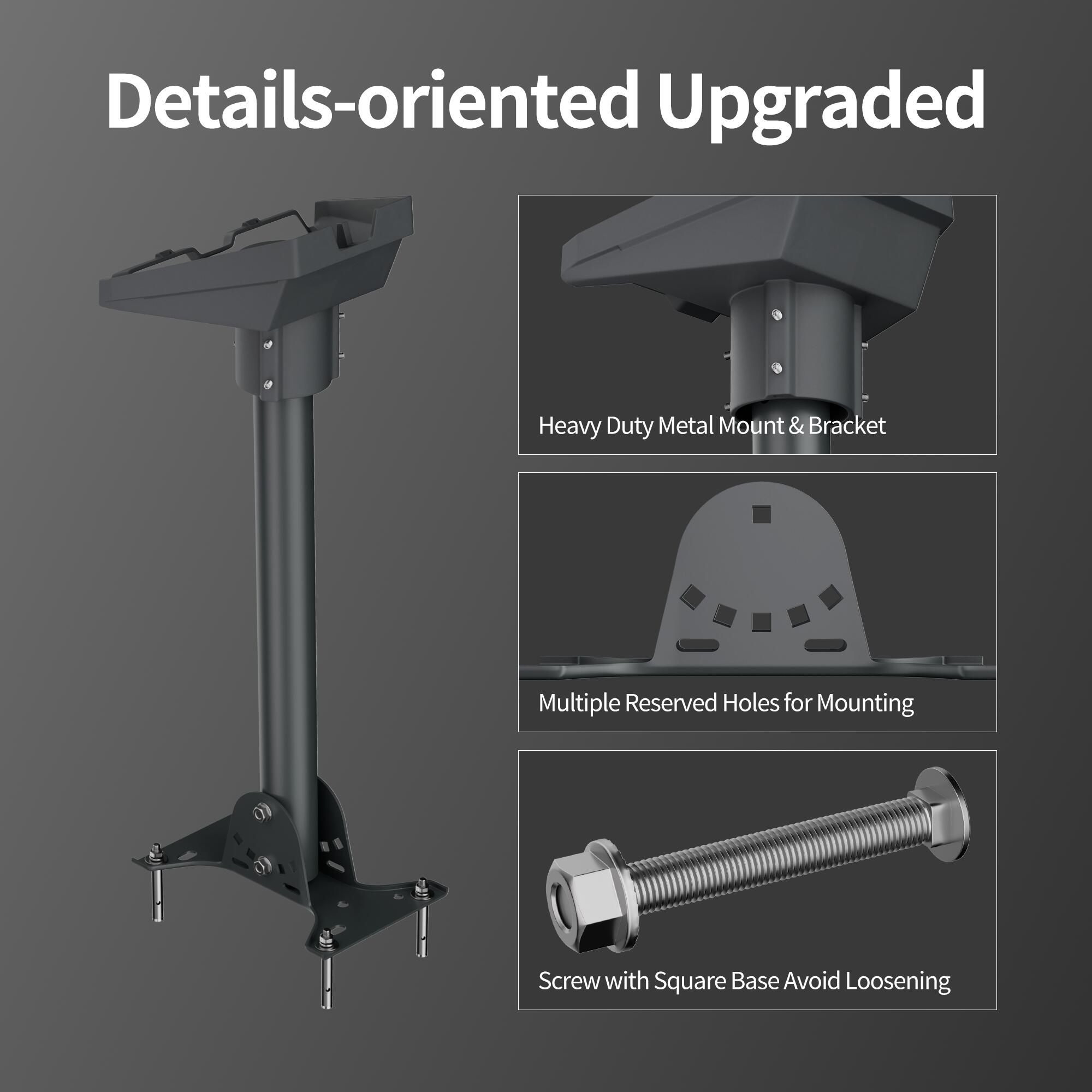 GEN3-DM1-PRM2 Starlink Gen 3 Adjustable Ridge Roof Mount Kit with Pipe Adapter and Pole