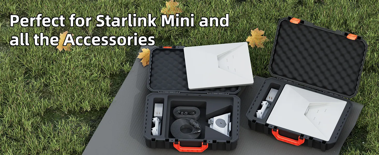 Starlink Mini PP Hard Protective Travel Case With Custom Foam Interior