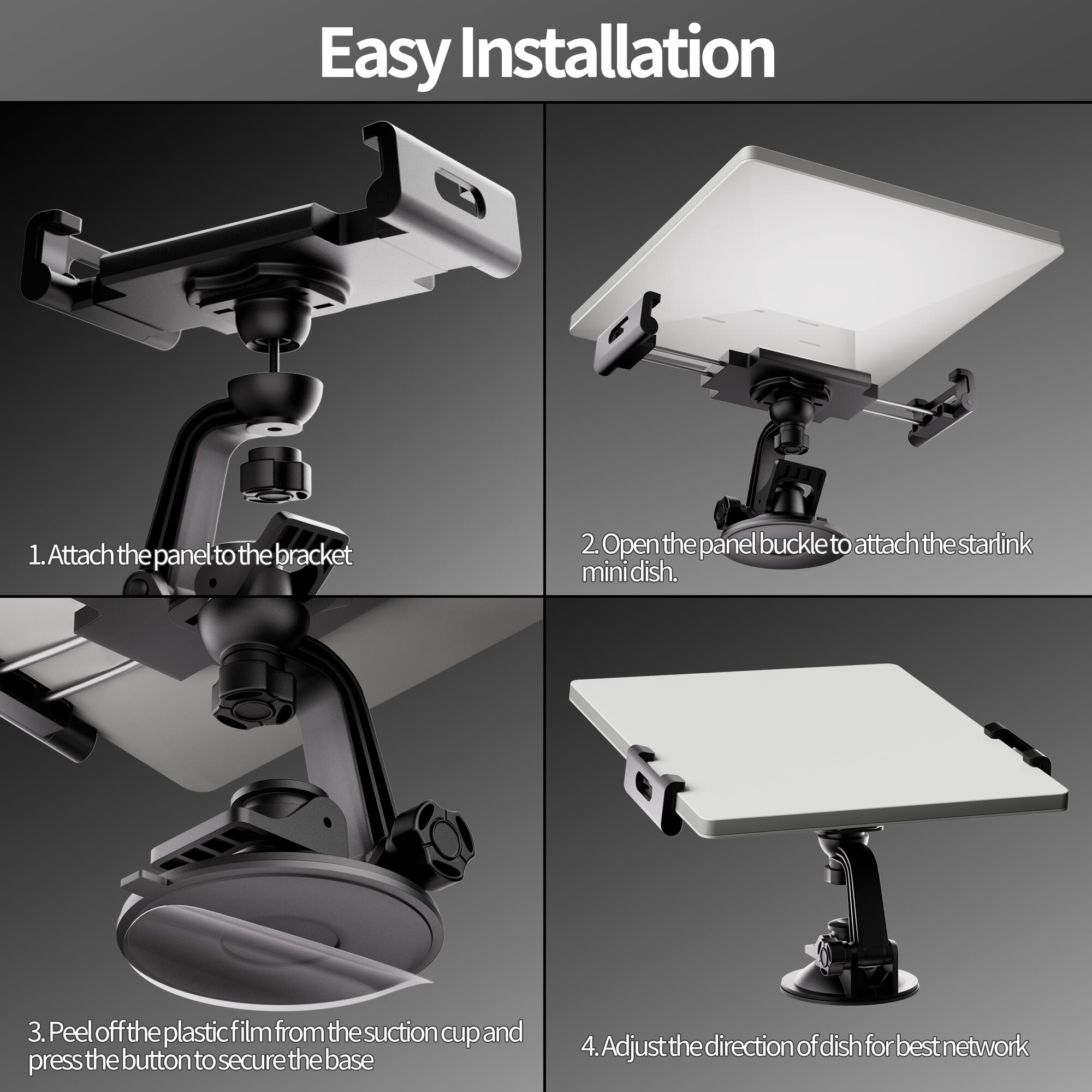 MINI-BR10 Universal Stand Tablet and Phone Car Holder fit Starlink Mini – 5.52″- 11.02″