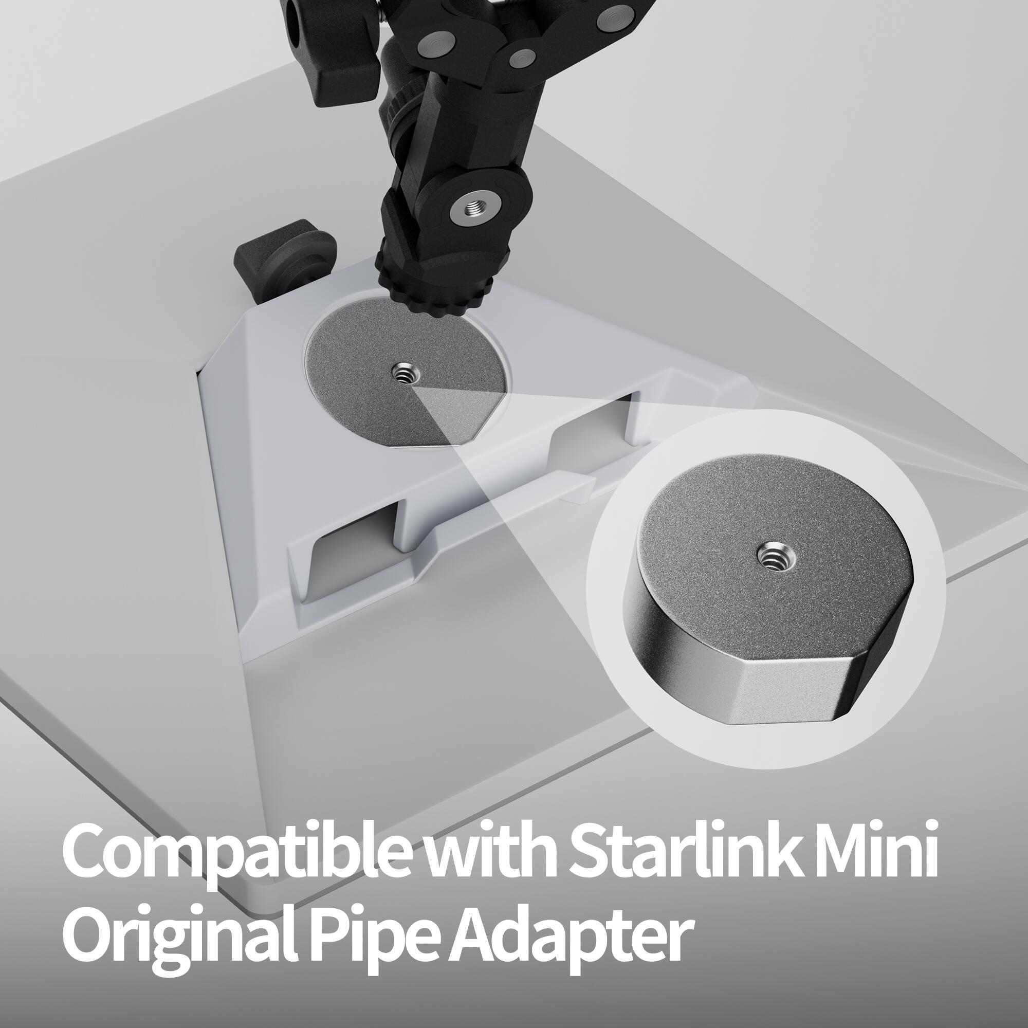 MINI-CM3 Starlink Mini Clamp Mount with 1/4″ Screw Mount and Tripod Adapter