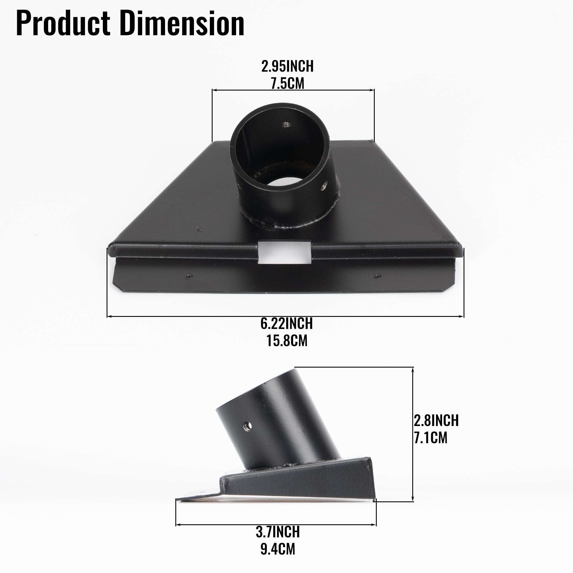 MINI-DM2 Starlink Mini Metal Pipe Adapter Pole Mount for Up to 1.54″ Poles