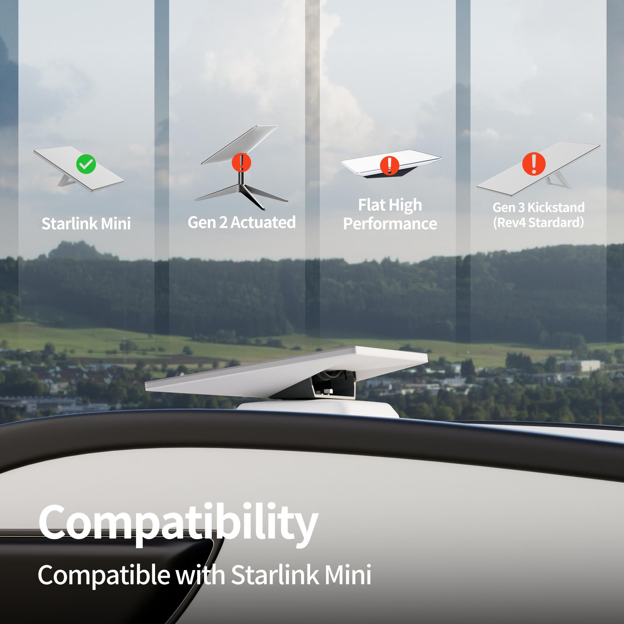 MINI-DM7-TP Starlink Mini Mobility Mount Aluminum Alloy Anti-Theft Kickstand Kit