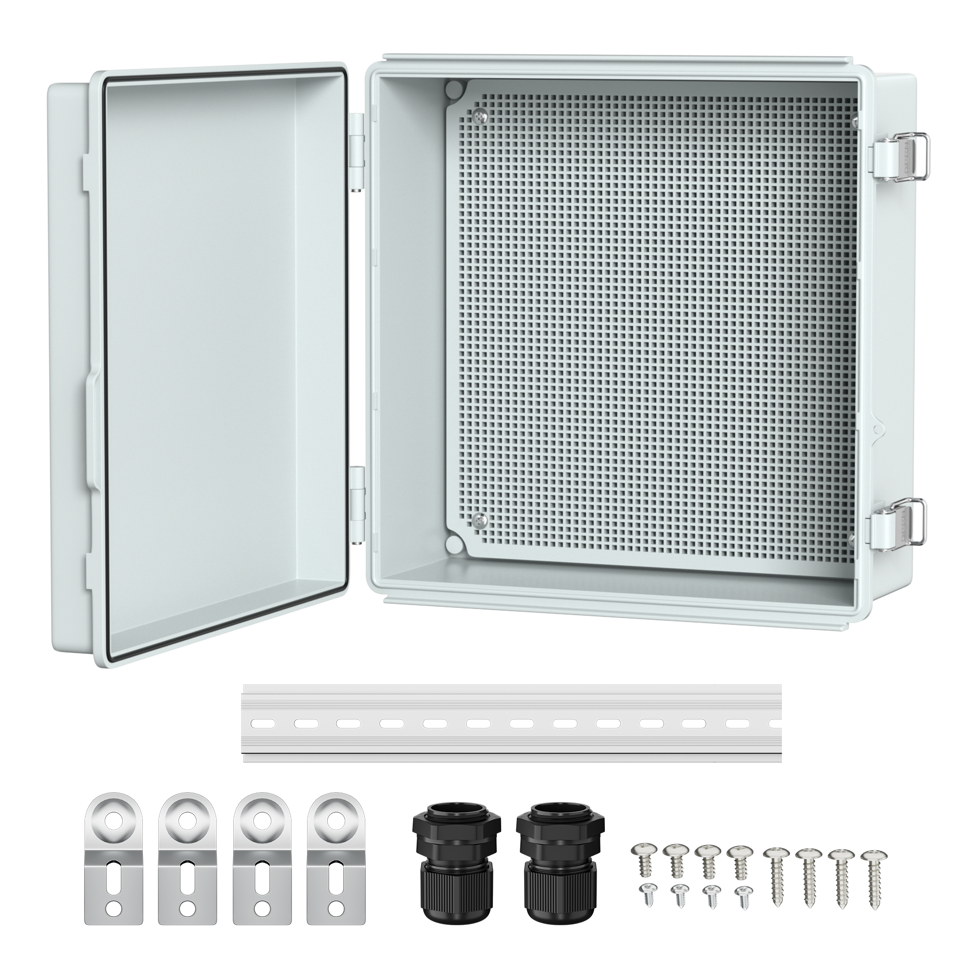 BG33X33X13-JFFD Weatherproof ABS Plastic Outdoor Electrical Junction Box – 13.2″x13.2″x5.2″