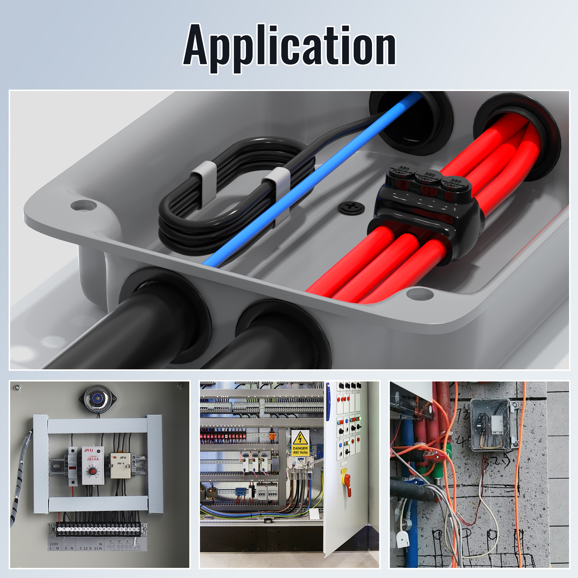 ITC-102D-4AWG 4 AWG – 14 AWG 2-Port Dual-Sided Entry Insulated Splice Connector