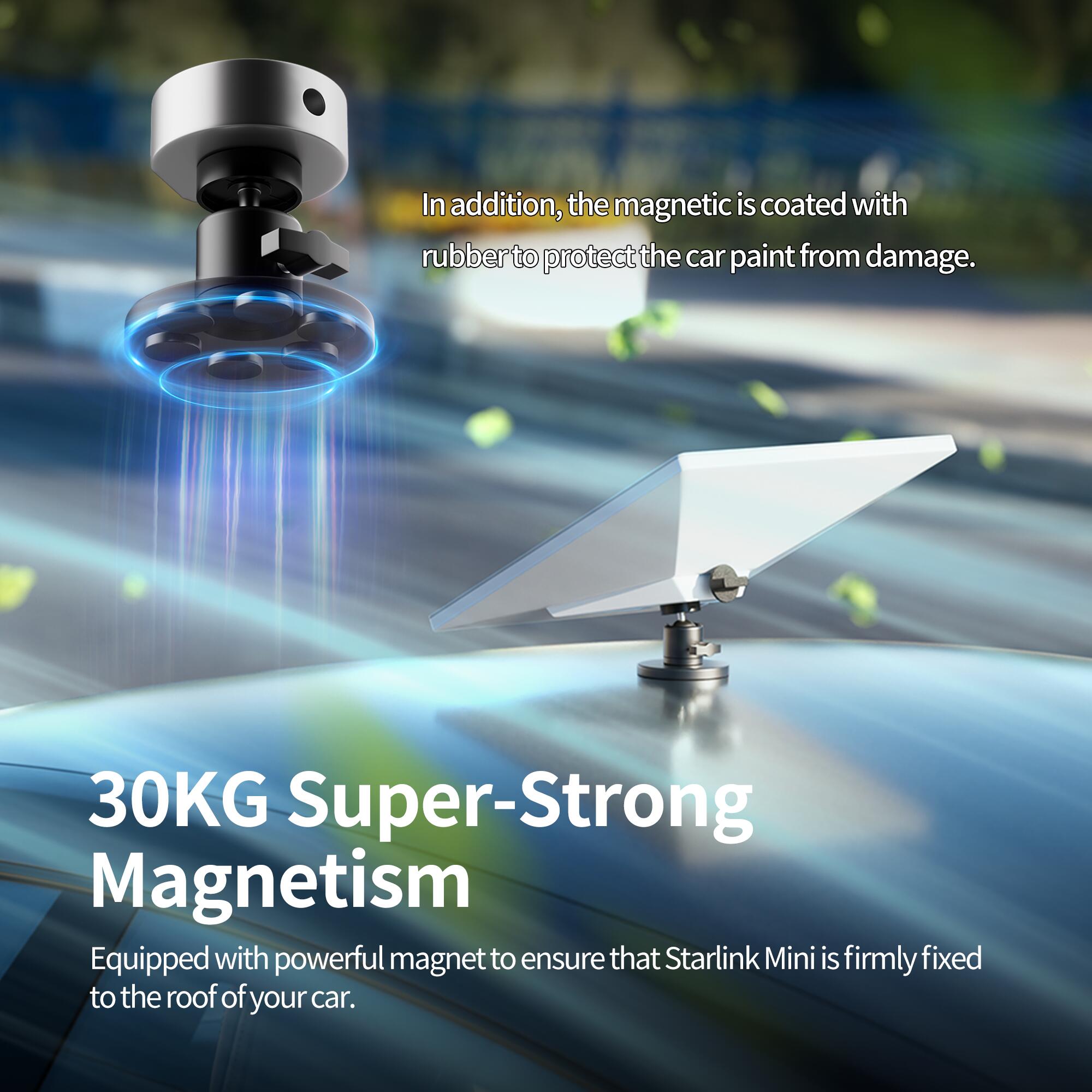 MINI-BR12 360° Adjustment Starlink Mini Magnetic Roof Mount with Mount Adapter